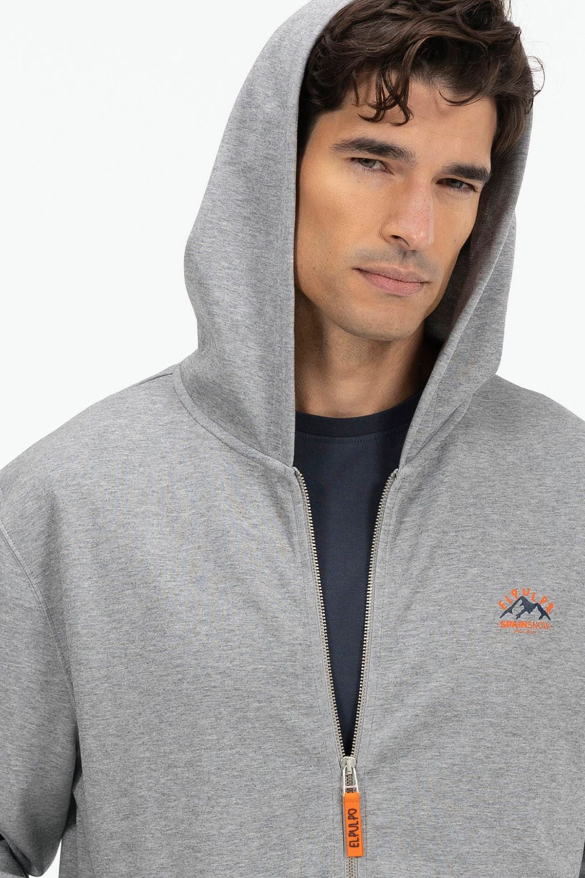 SUDADERA CAPUCHA NEOPRENO ESTAMPADO ENGOMADO GRIS VIGORÉ