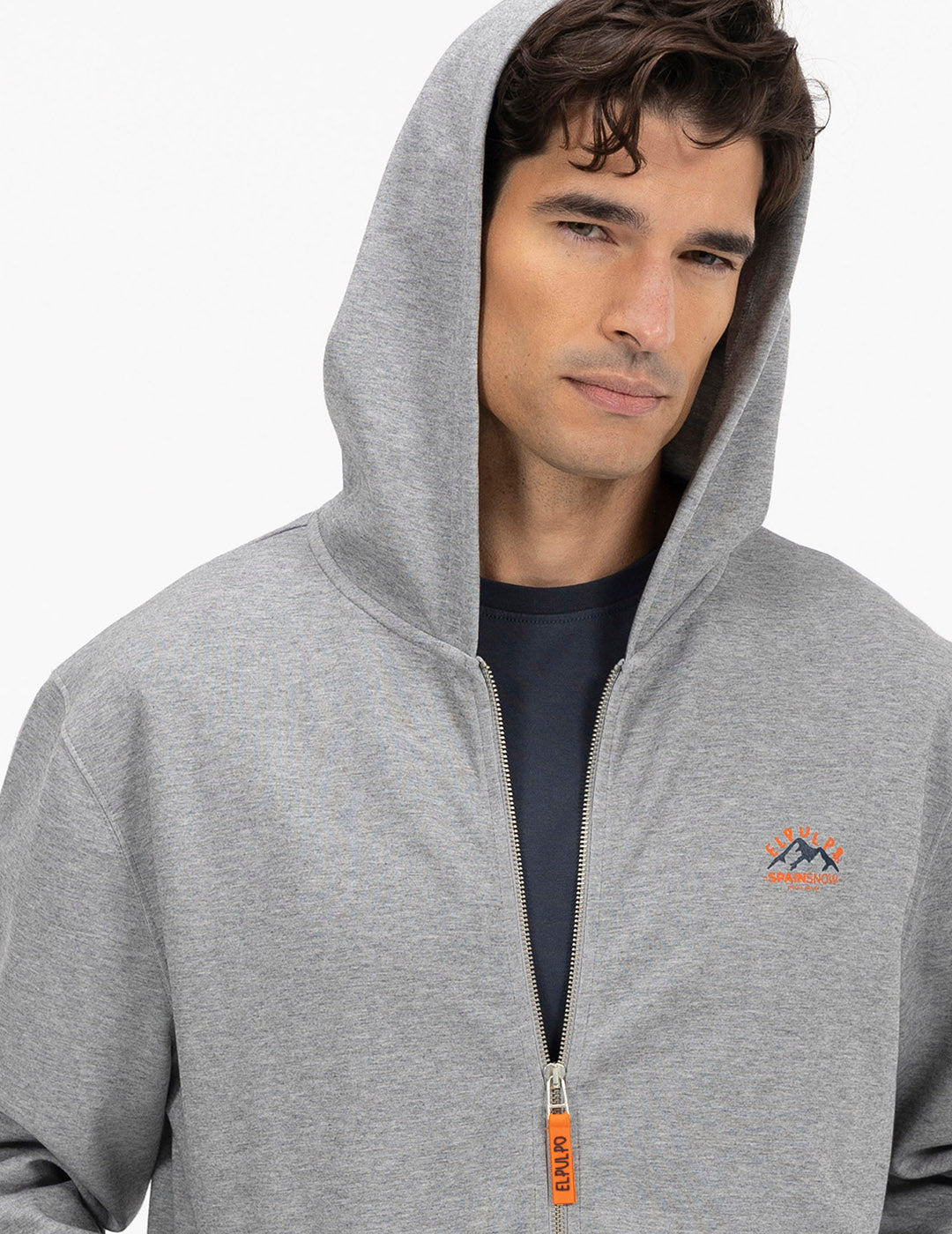 SUDADERA CAPUCHA NEOPRENO ESTAMPADO ENGOMADO GRIS VIGORÉ