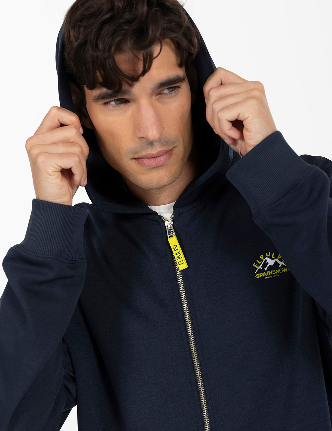 NAVY BLUE RUBBERIZED NEOPRENE HOODIE