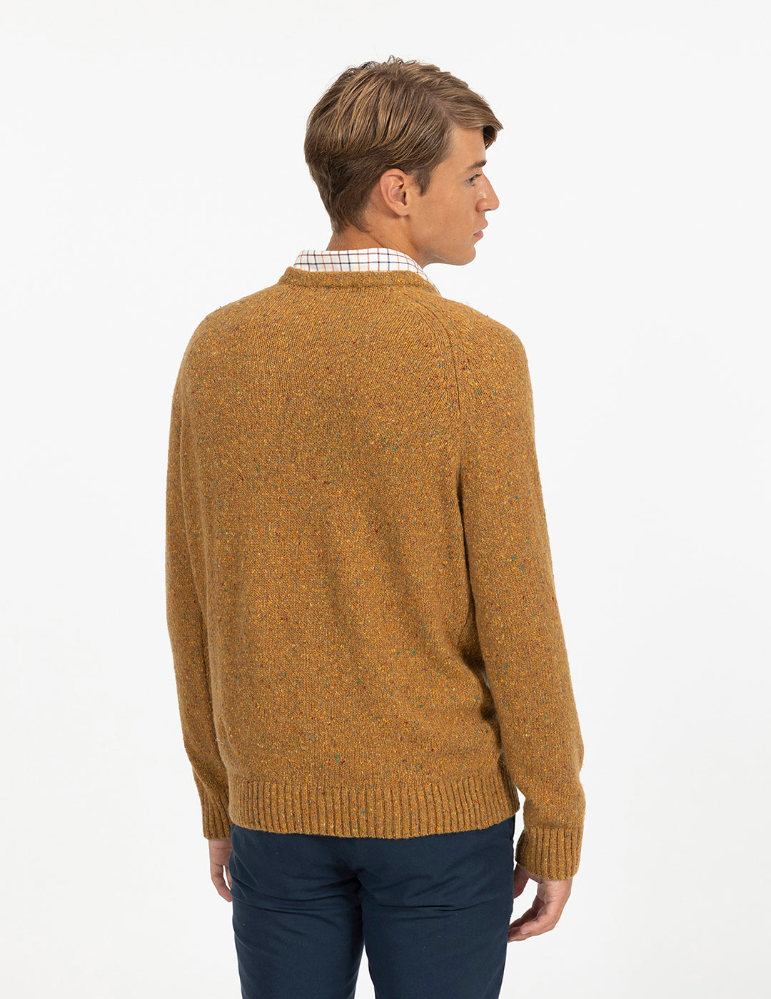 OCHRE MARBLE KNITTED JERSEY