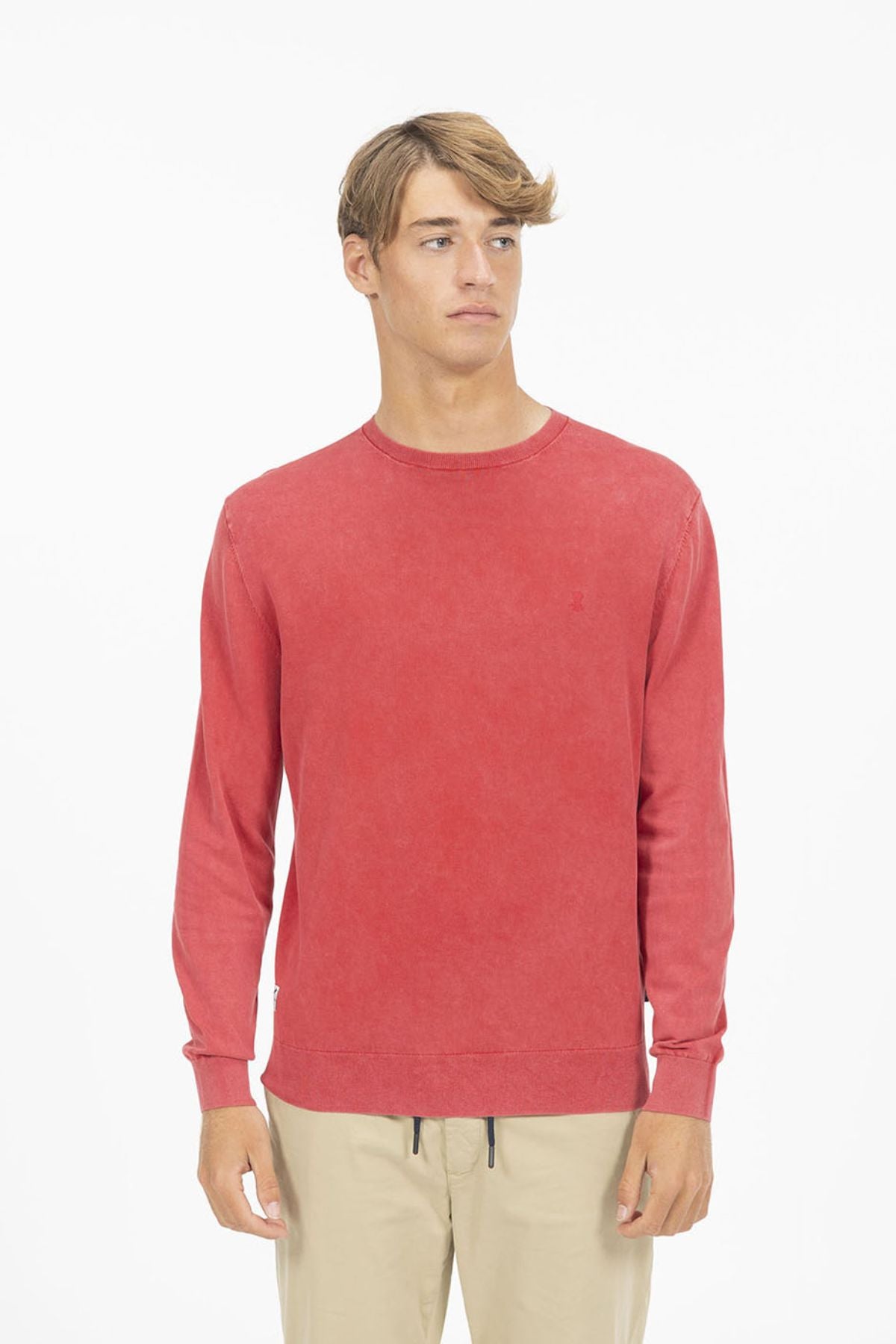 DELAVÉ RED WASHED KNITTED SWEATER