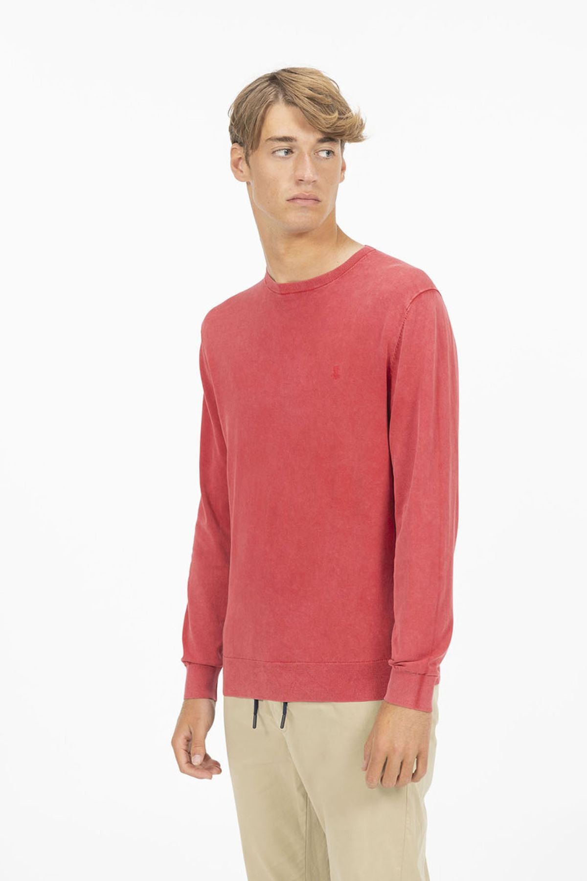 DELAVÉ RED WASHED KNITTED SWEATER