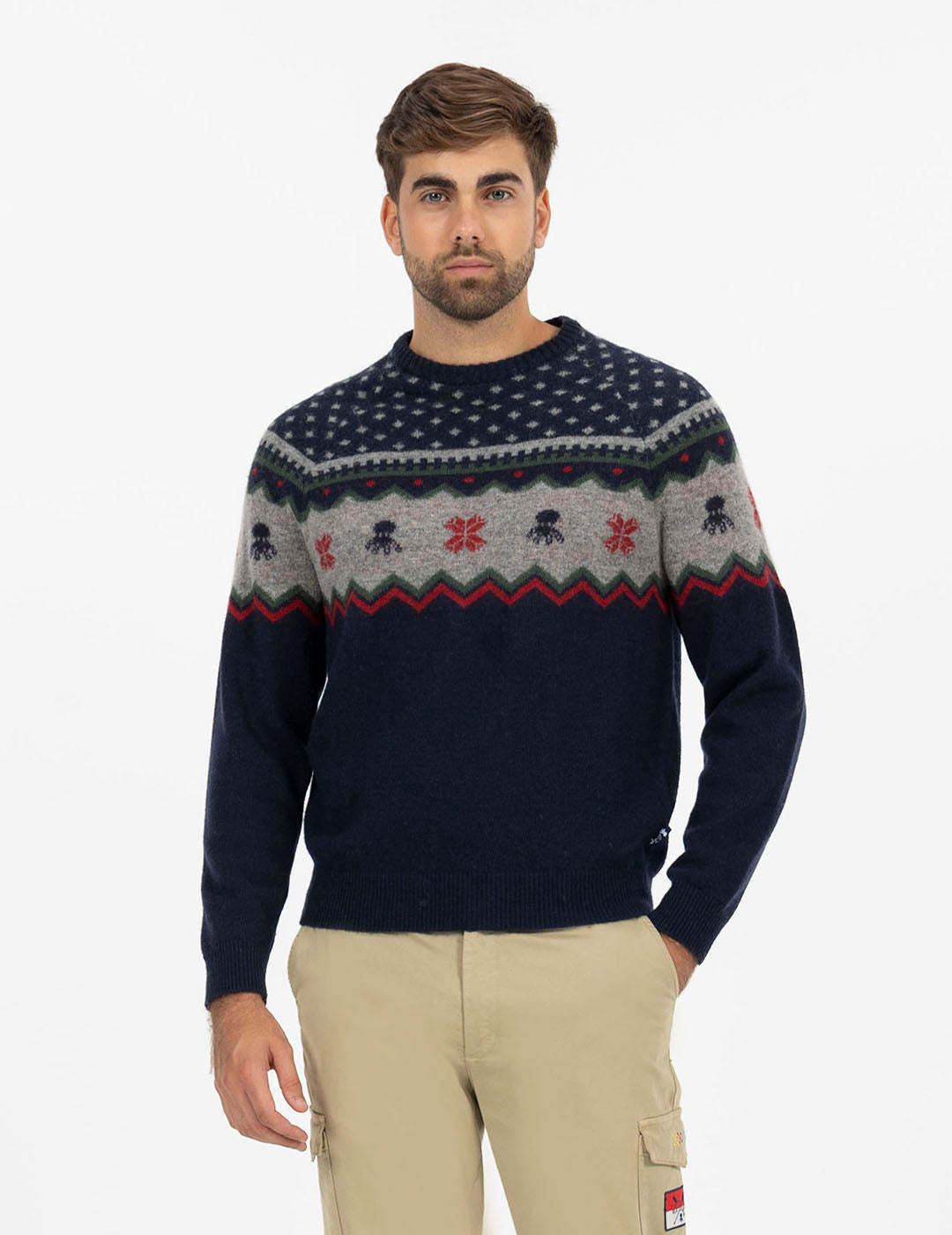 NAVY BLUE FRENCH CHRISTMAS SWEATER