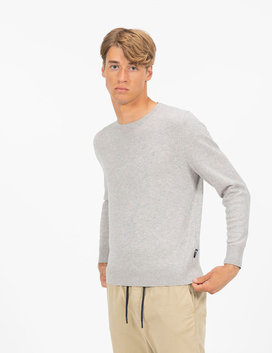 BASIC LOGO SWEATER CASHMERE GREY VIGORÉ