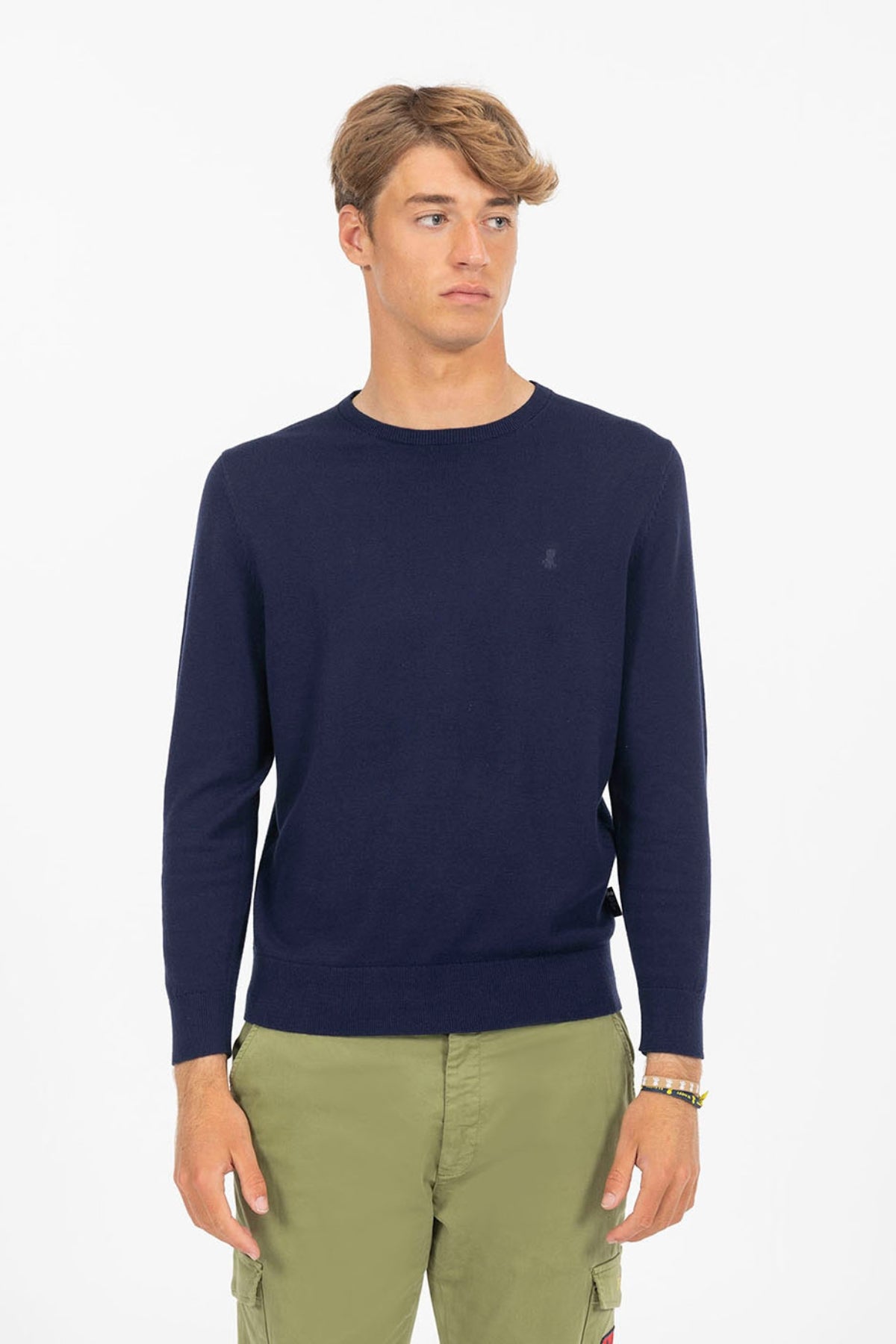 JERSEY LOGO BÁSICO CASHMERE  AZUL MARINO