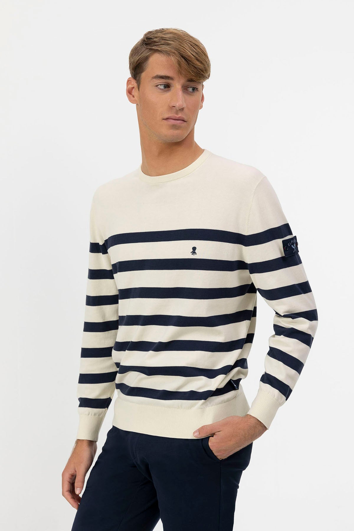 SAILOR JERSEY WITH MULTICOLOR PATCH