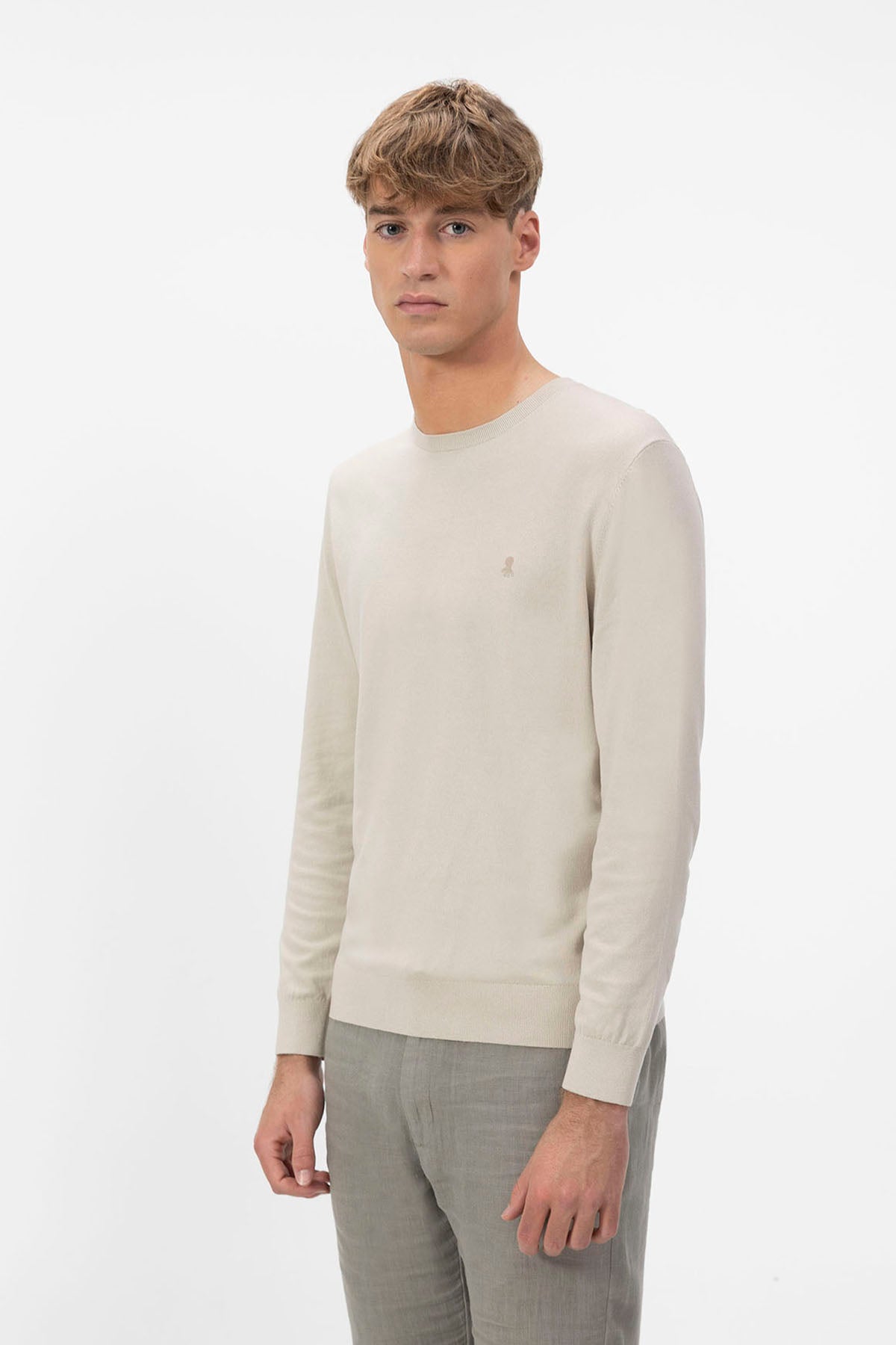 BASIC SWEATER WITH OFF-WHITE LOGO