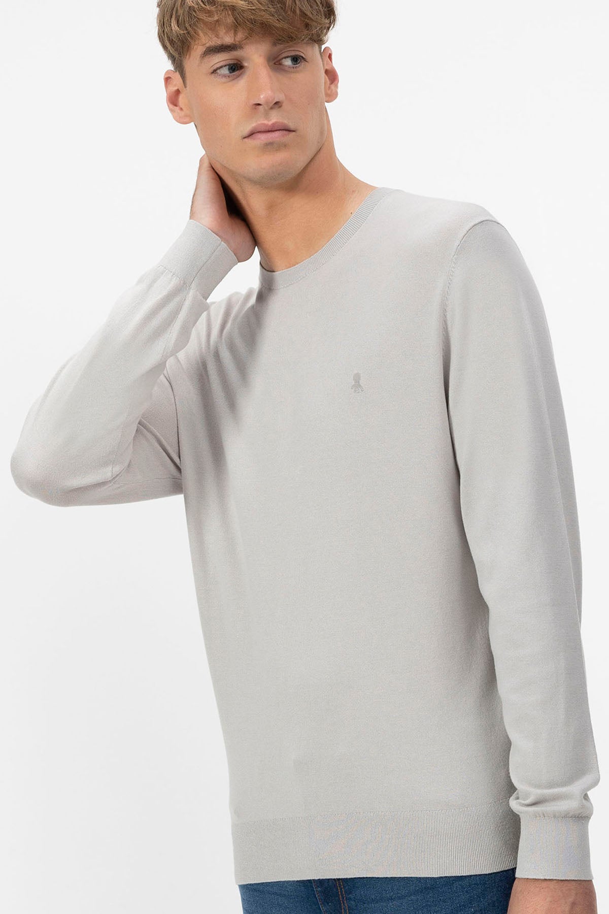 BASIC SWEATER WITH GREY LOGO VIGORÉ