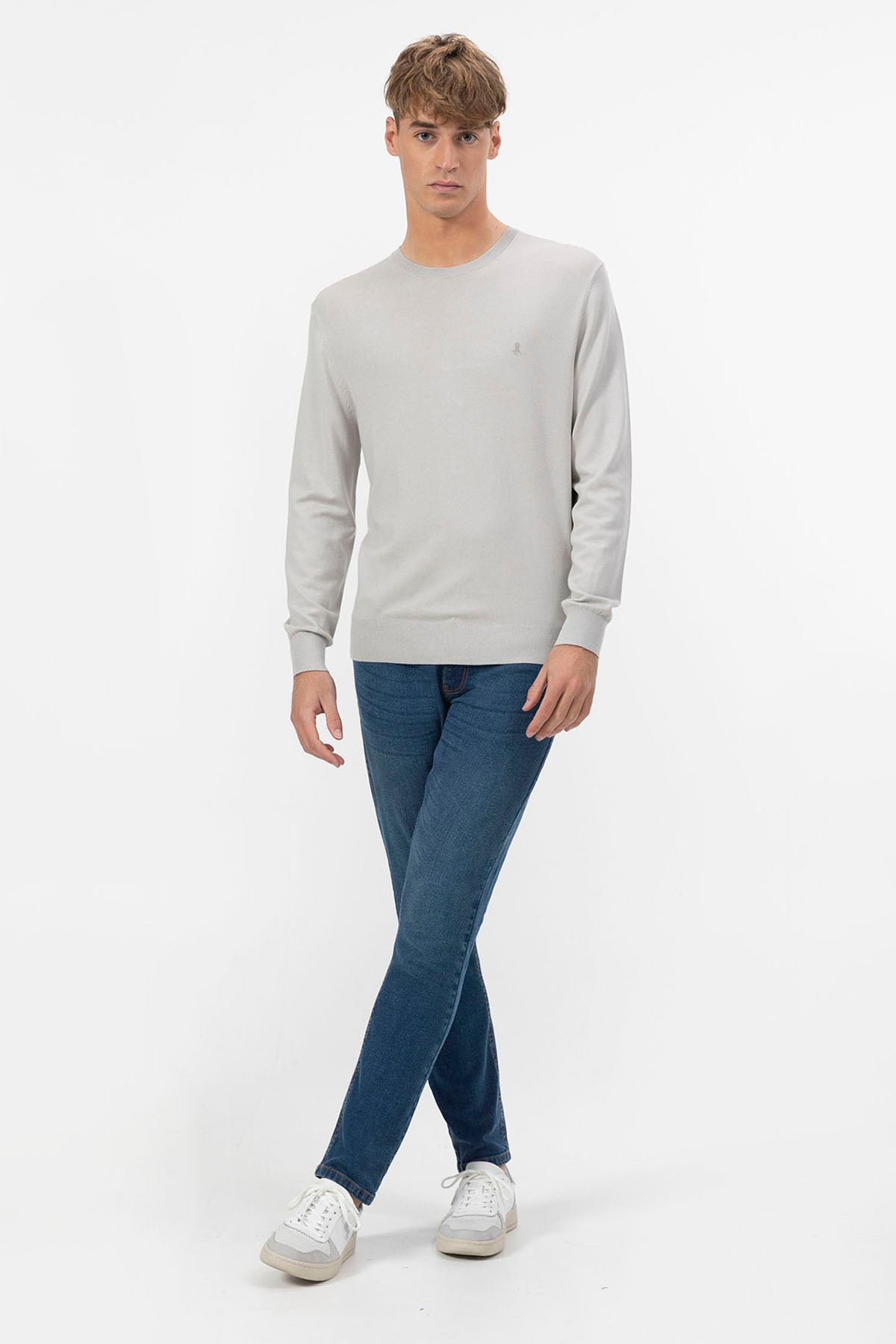 BASIC SWEATER WITH GREY LOGO VIGORÉ