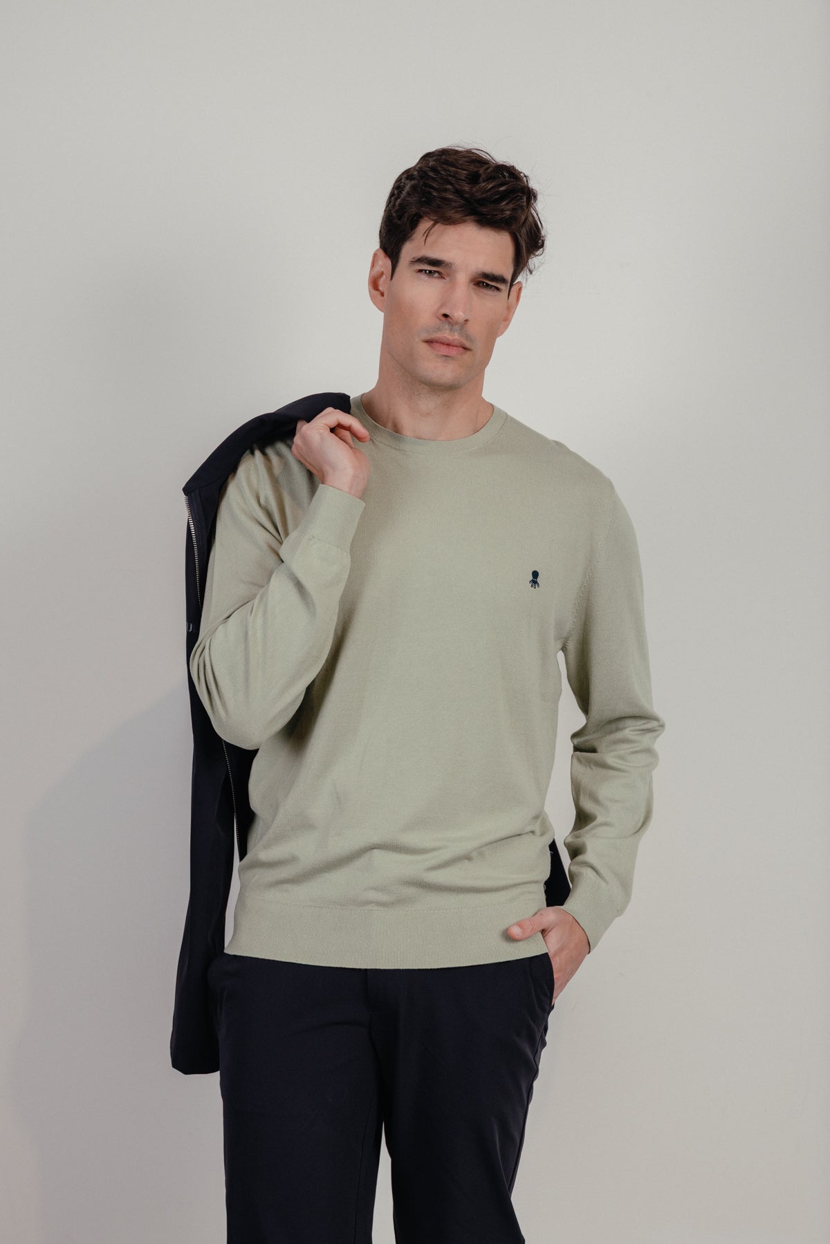 Jersey básico logo verde menta