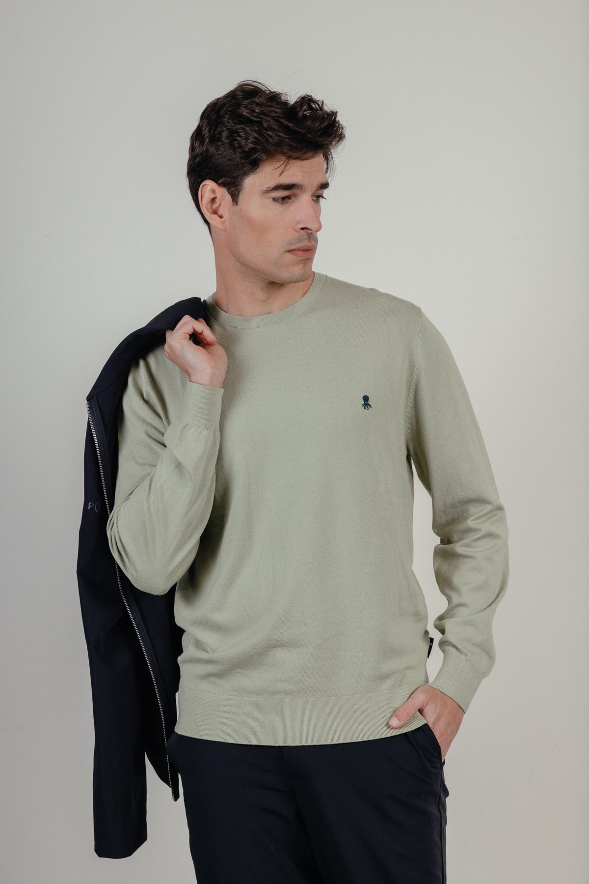 Jersey básico logo verde menta