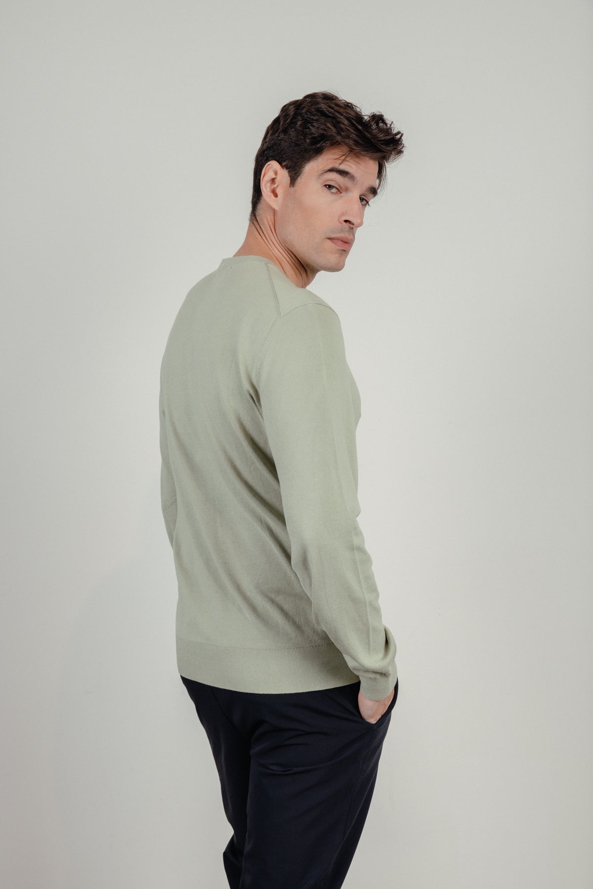 Jersey básico logo verde menta