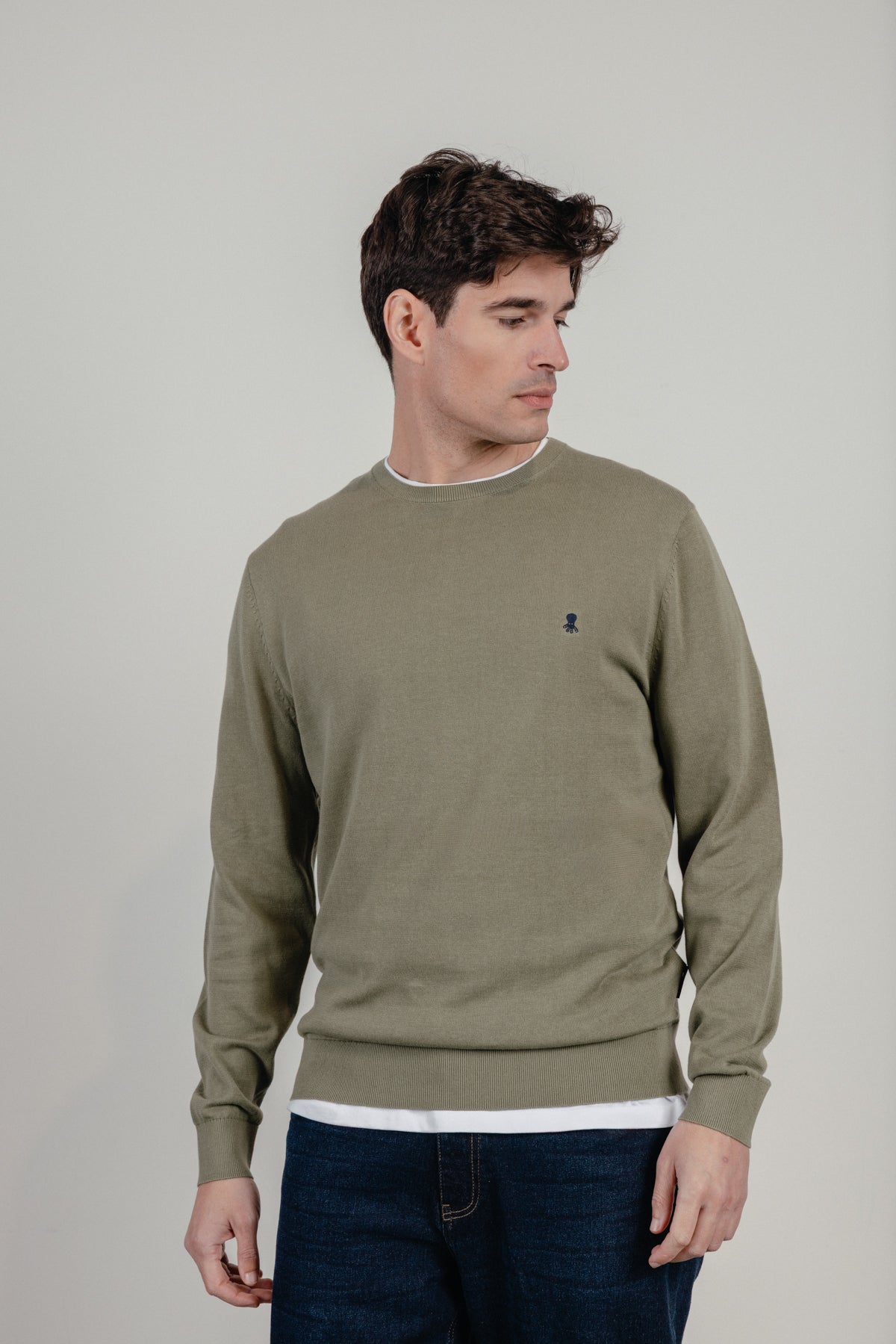 Jersey logo bordado verde khaki