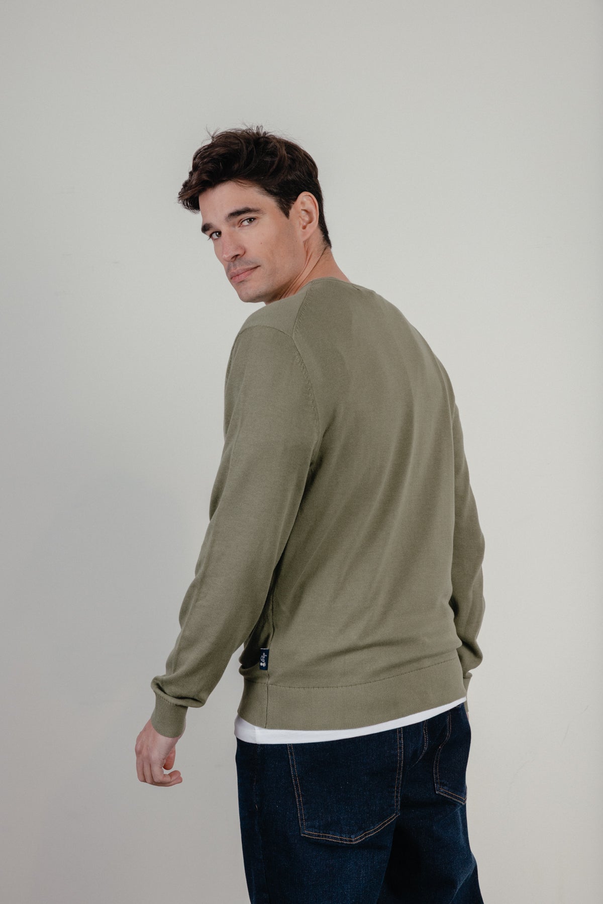 Jersey logo bordado verde khaki