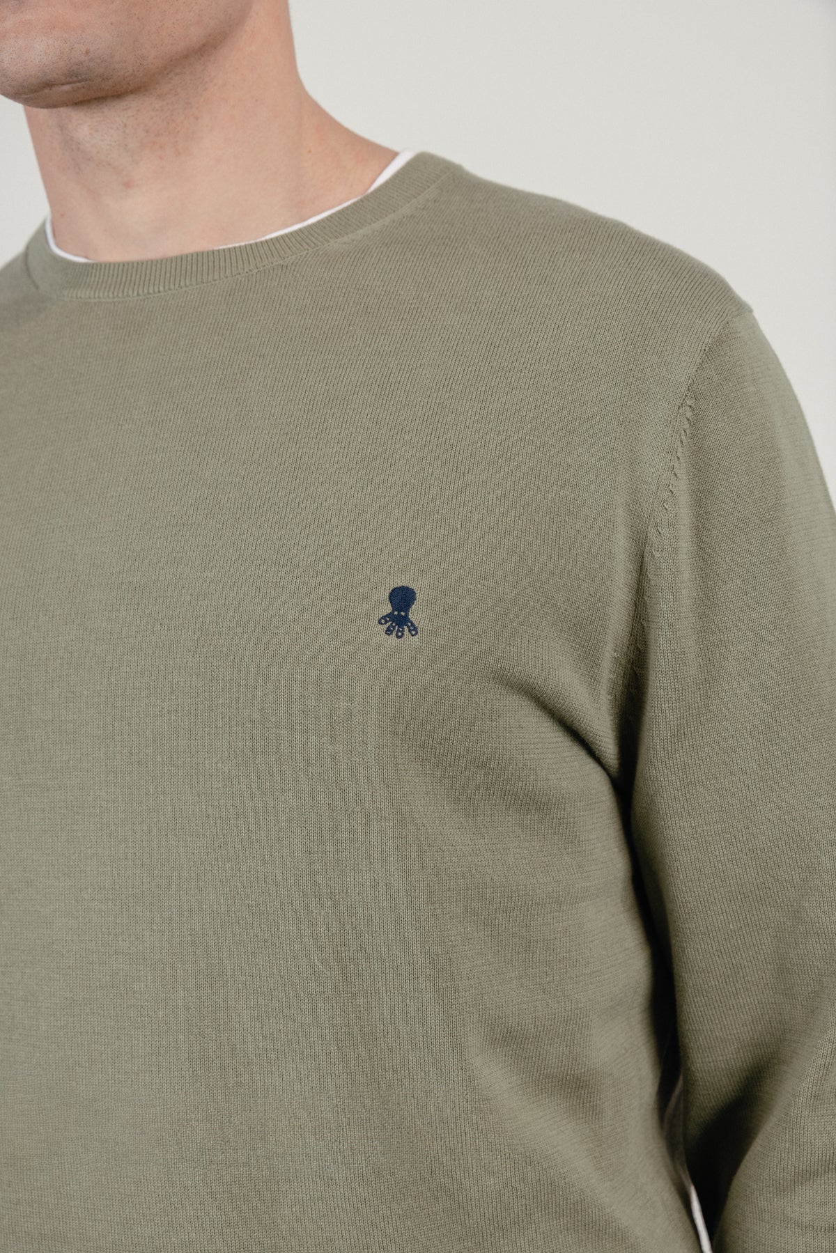 Jersey logo bordado verde khaki