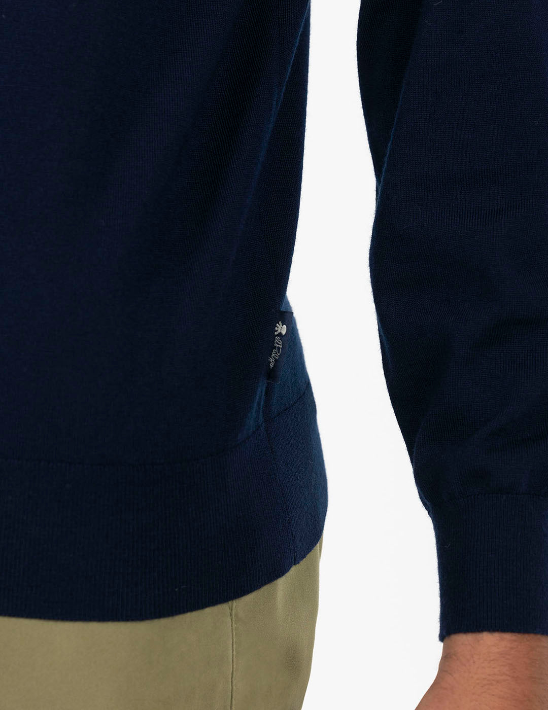 NAVY BLUE MERINO SWANNECK JERSEY