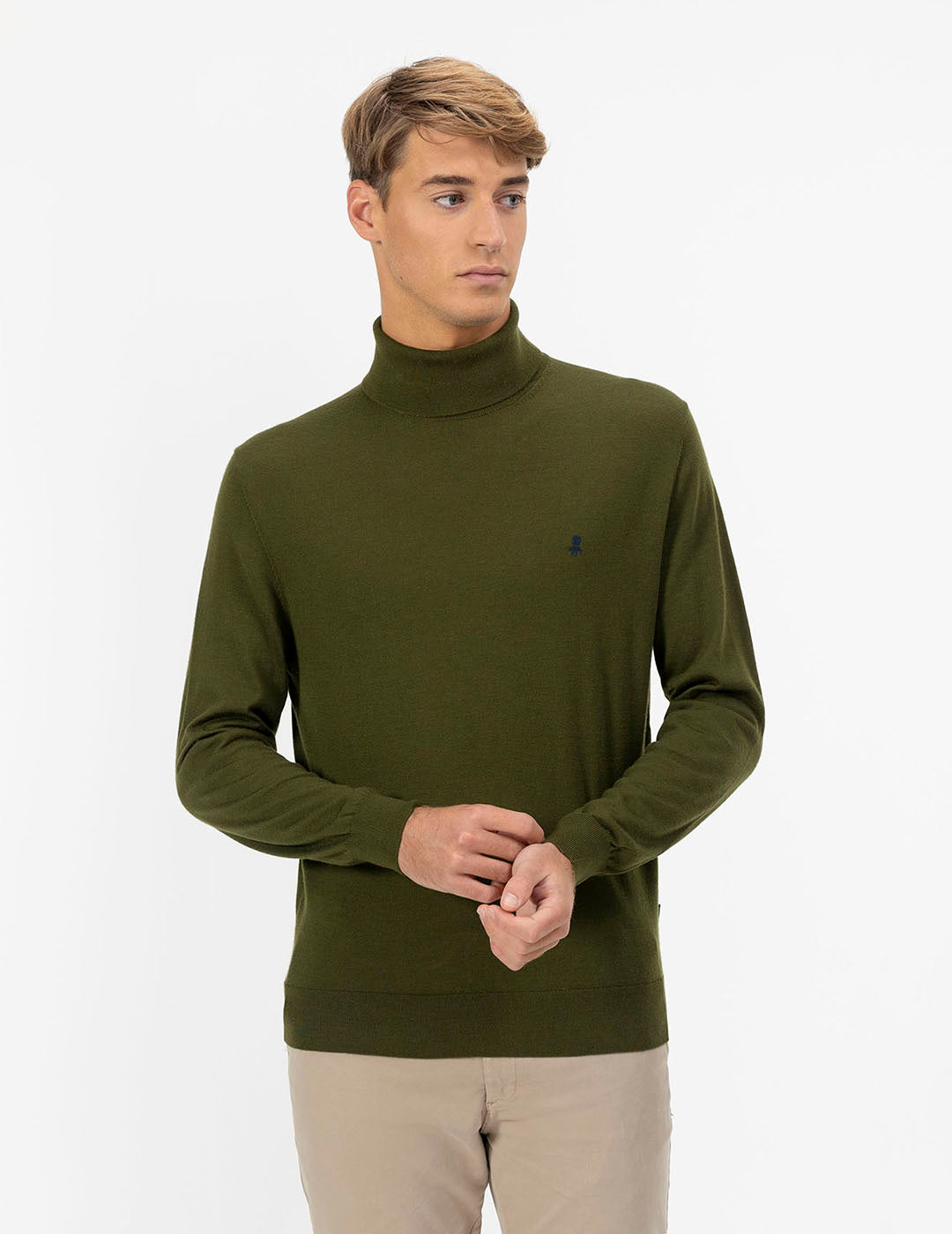 JERSEY MERINO CUELLO CISNE VERDE KHAKI