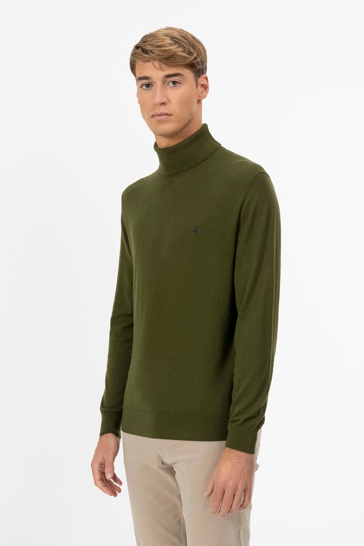 JERSEY MERINO CUELLO CISNE VERDE KHAKI