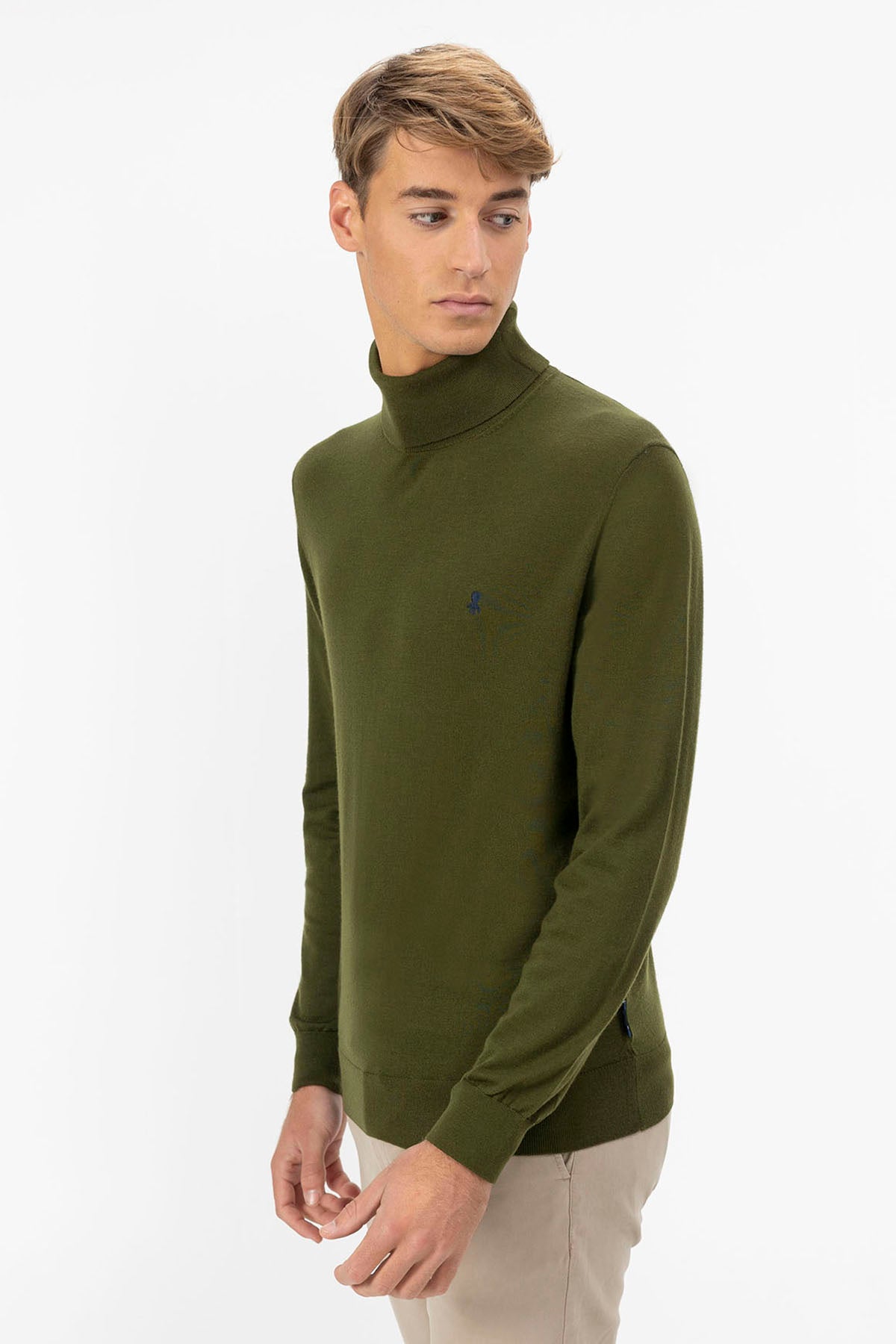 JERSEY MERINO CUELLO CISNE VERDE KHAKI