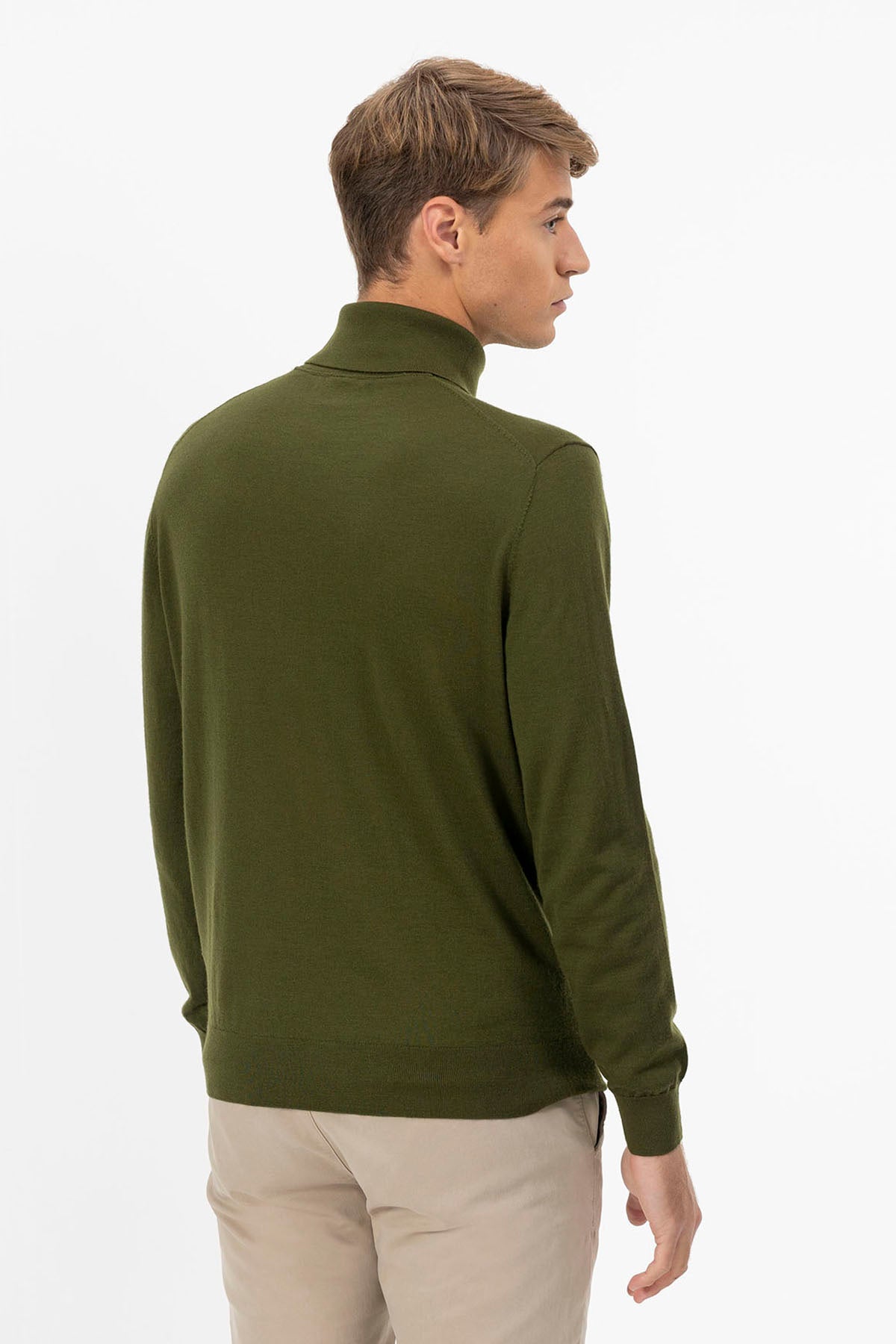 JERSEY MERINO CUELLO CISNE VERDE KHAKI