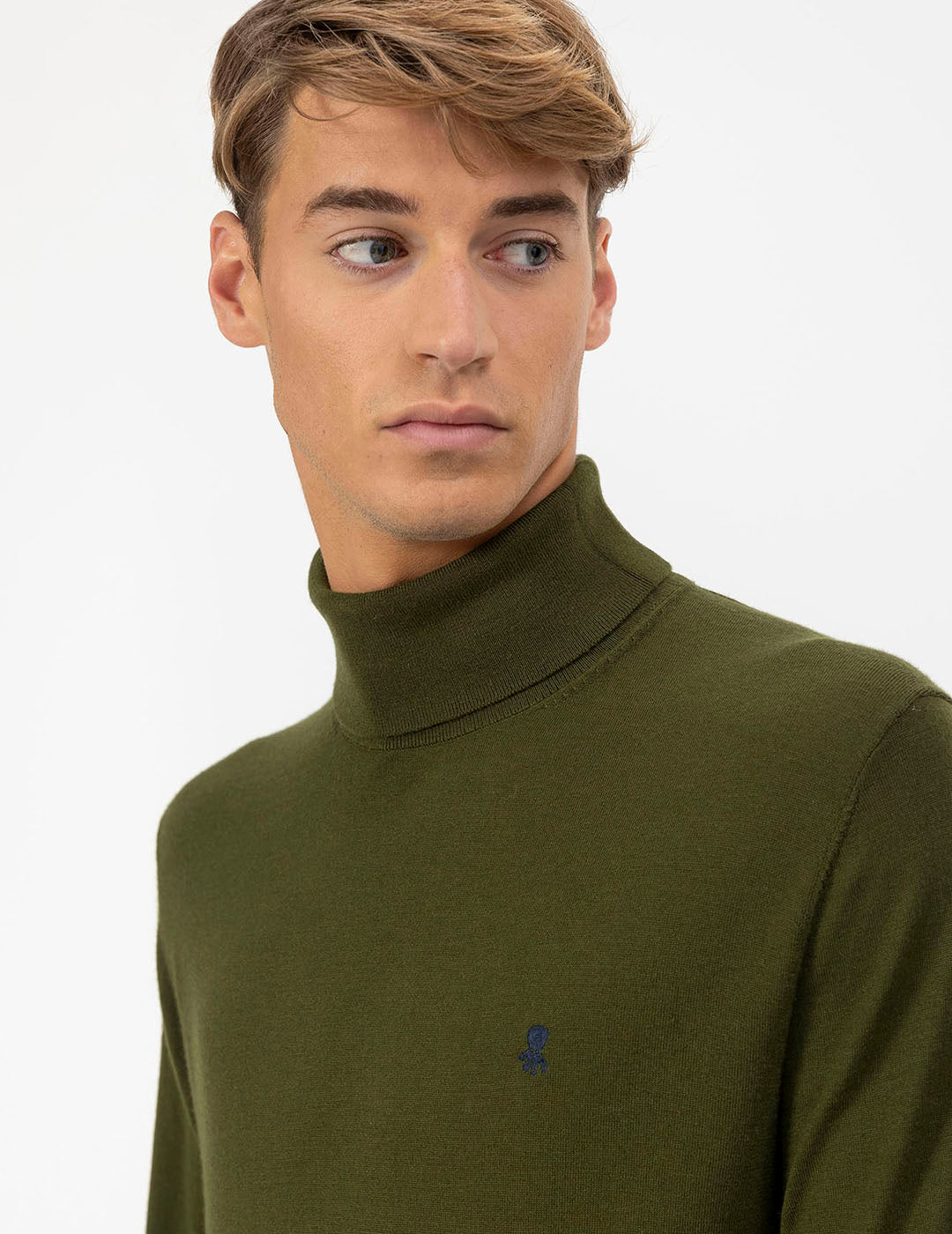 KHAKI GREEN MERINO SWANNECK JERSEY