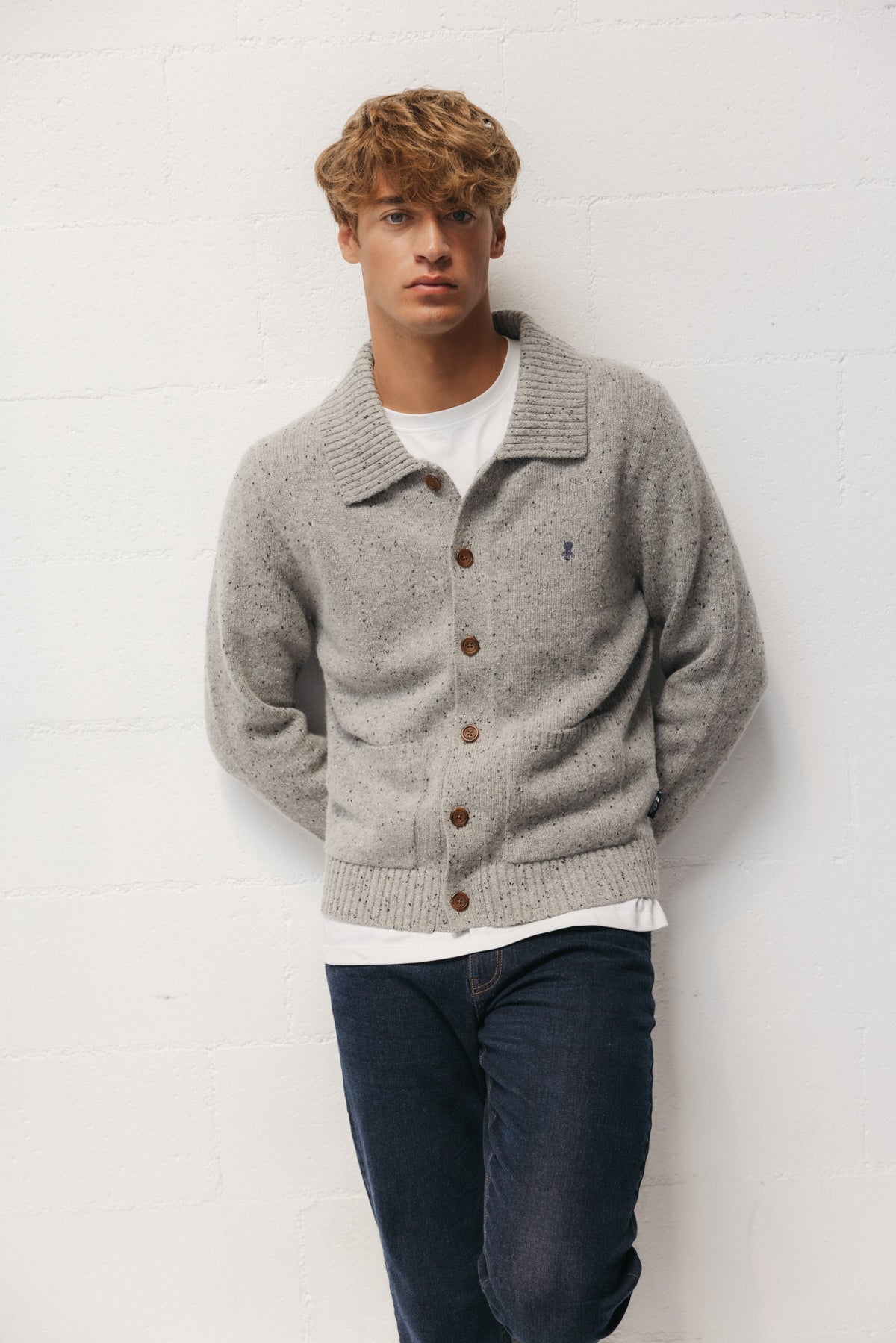 CARDIGAN VIGORÉ MÁRMORE CINZA