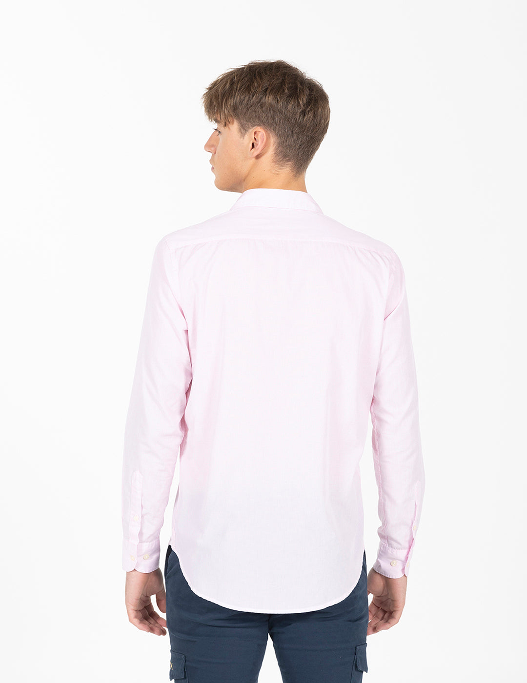 PINK POPLIN MICROCHECK SHIRT