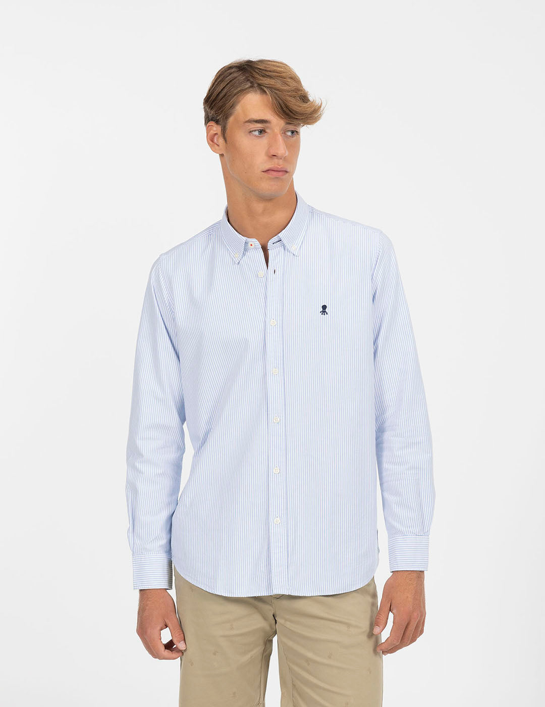 INDIGO STRIPED PINTPOINT SHIRT