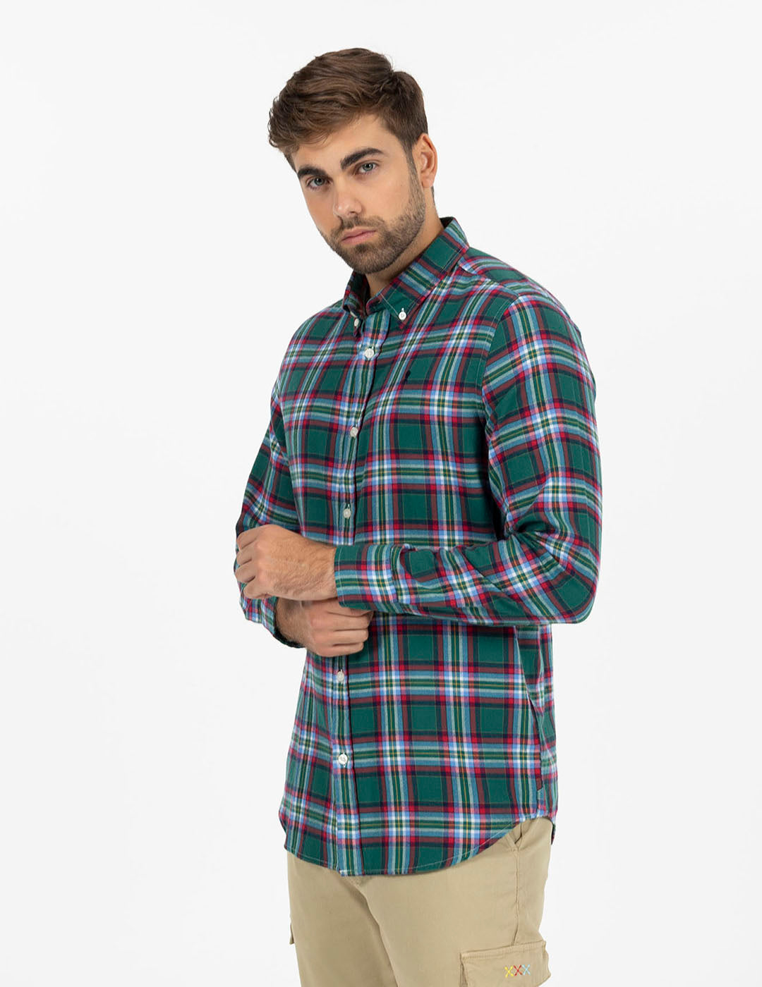 WINTER MAXI CHECKS SHIRT BOTTLE GREEN