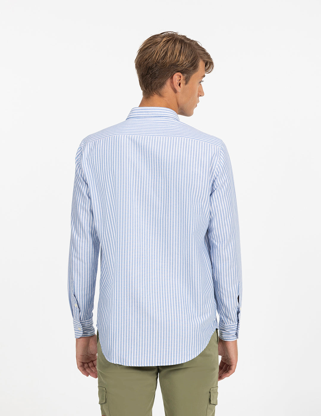 CAMISA RAYA TRICOLOR OXFORD AZUL CAPRI