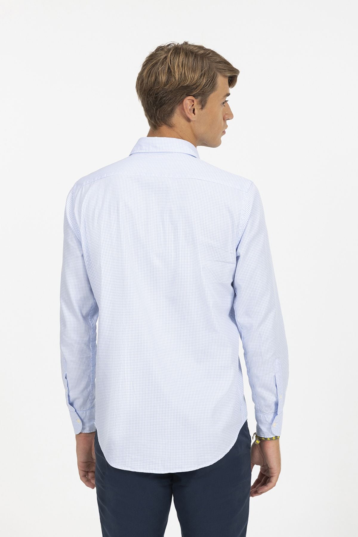 SKY BLUE NILE OXFORD CHECK SHIRT