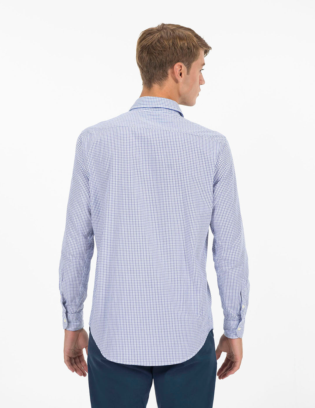 CAMISA CUADROS OBI OXFORD AZUL MARINO