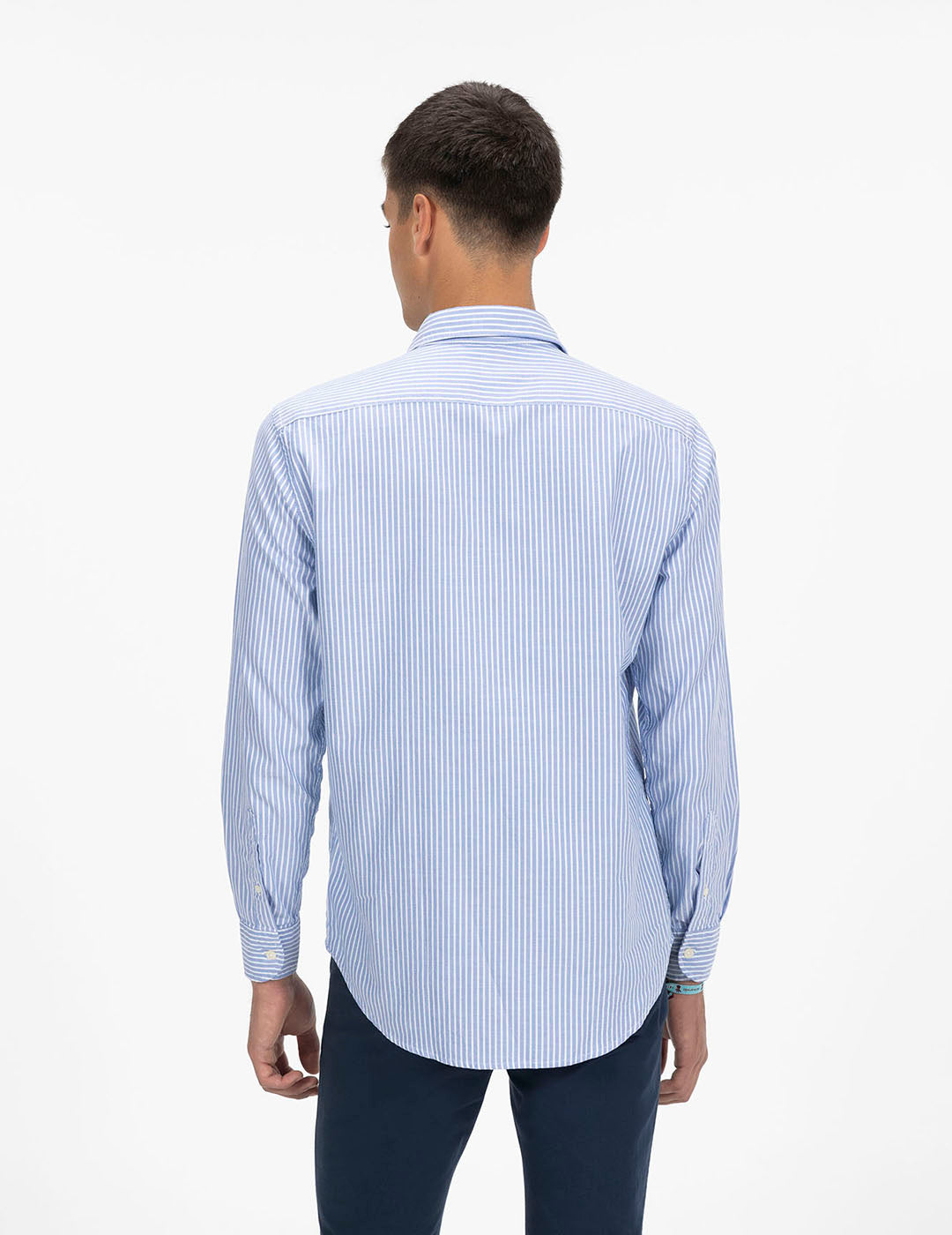 ROYAL BLUE MISSISSIPPI OXFORD STRIPED SHIRT