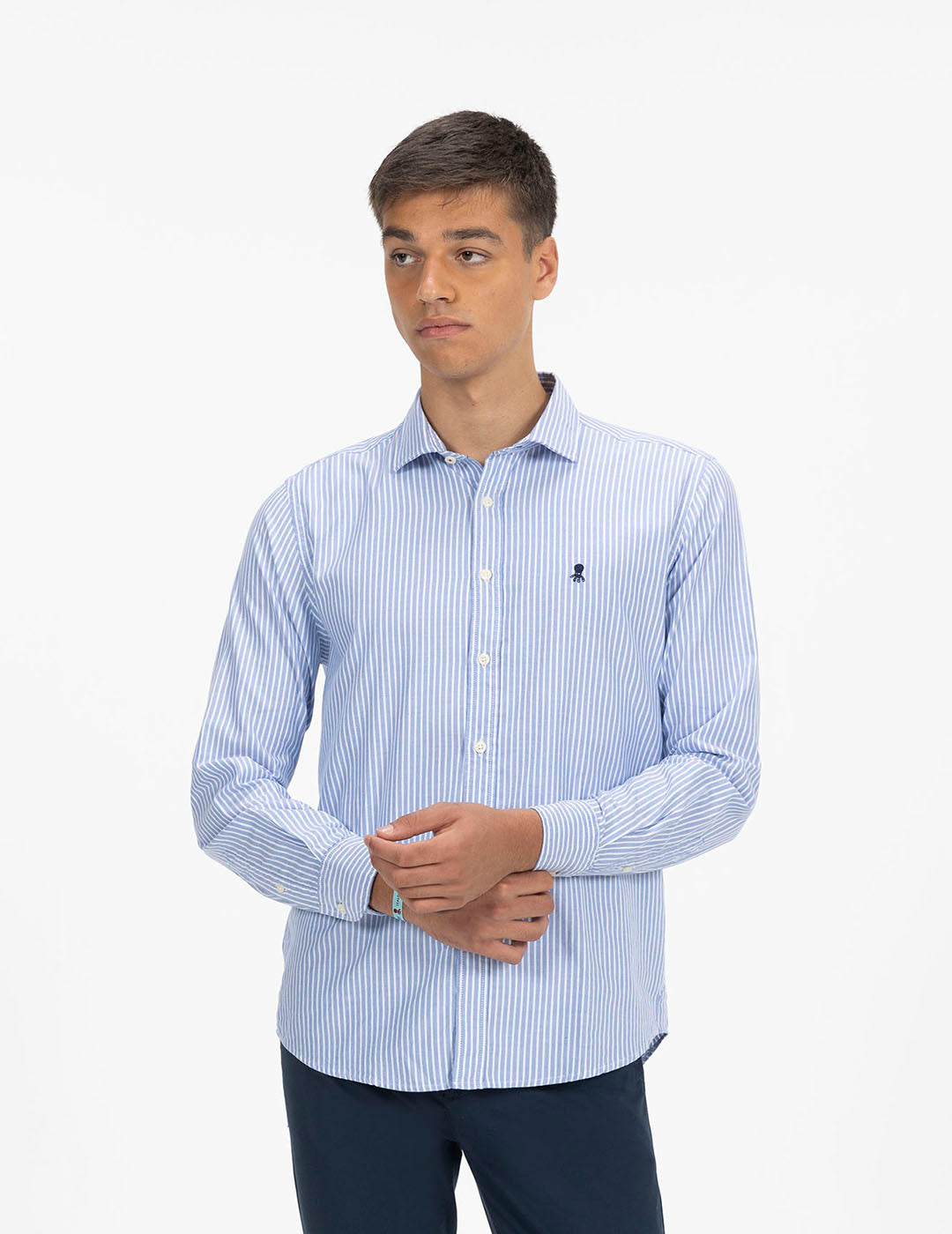 ROYAL BLUE MISSISSIPPI OXFORD STRIPED SHIRT