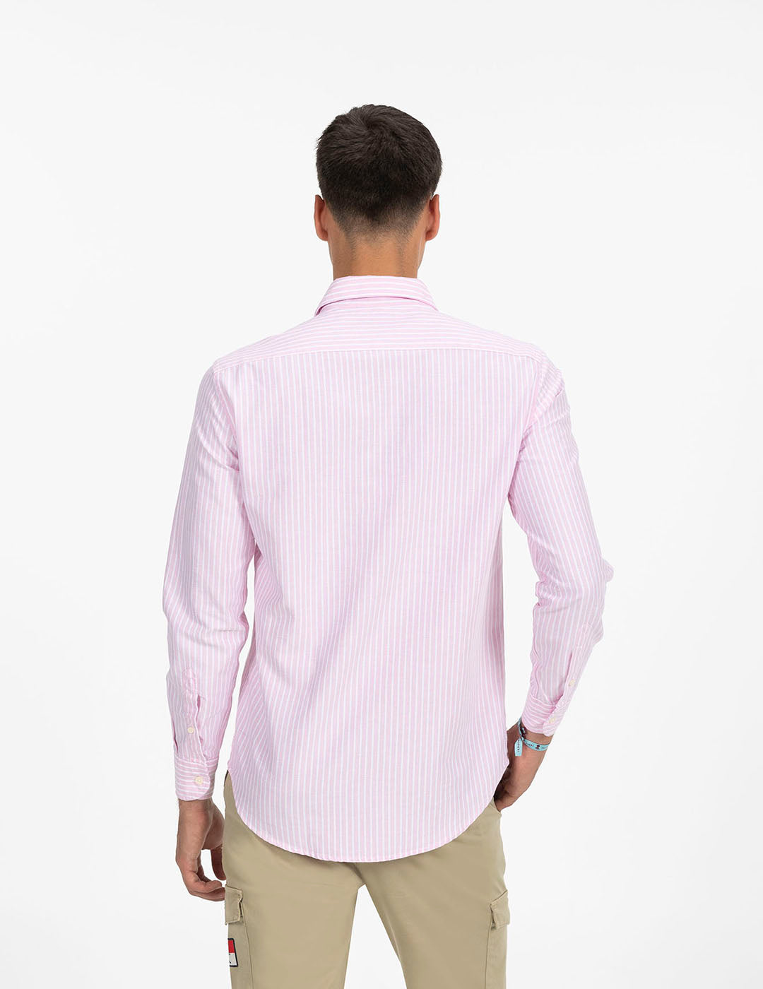 KENAI OXFORD PINK WIDE STRIPED SHIRT