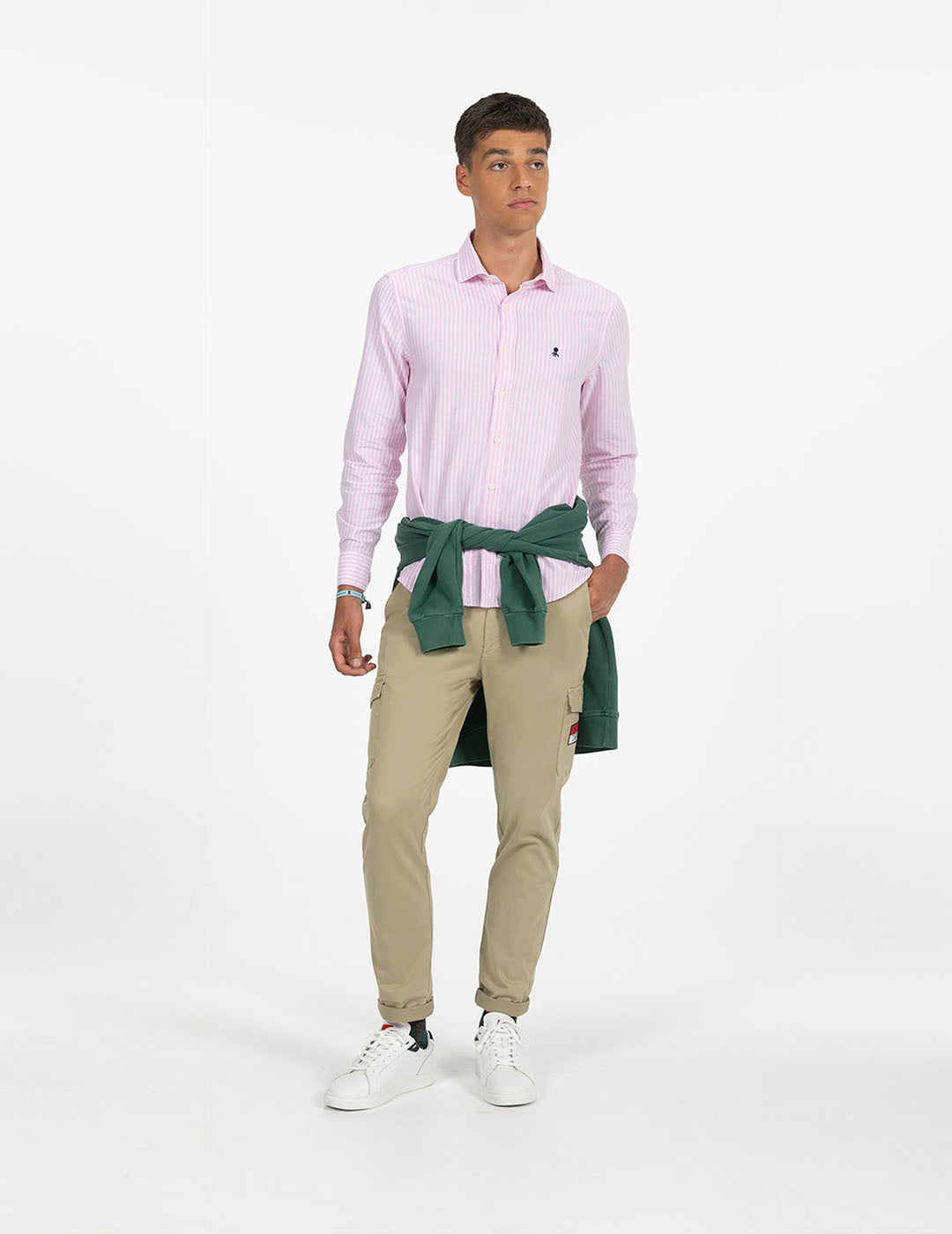 CAMISA RAYA ANCHA KENAI OXFORD ROSA