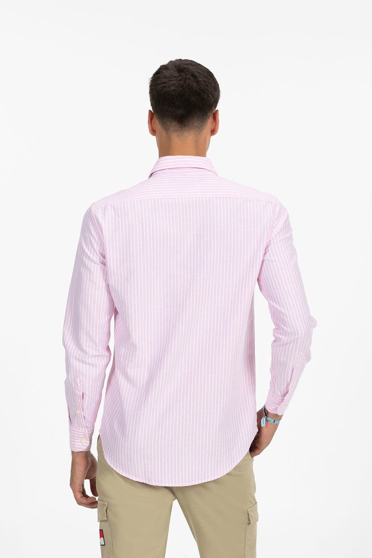 CAMISA RAYA ANCHA KENAI OXFORD ROSA
