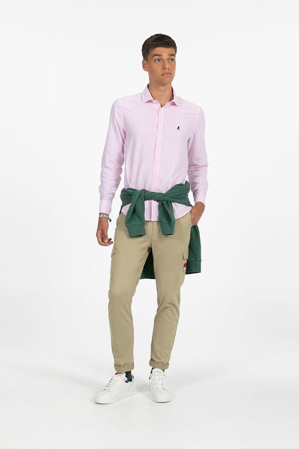 CAMISA RAYA ANCHA KENAI OXFORD ROSA