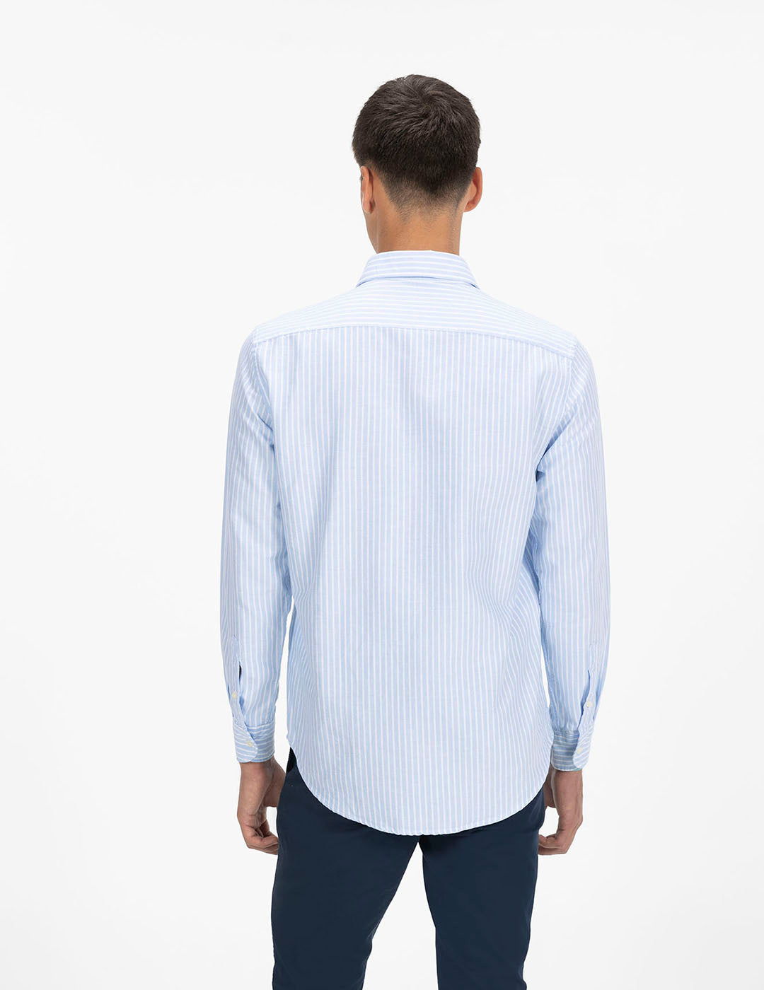 CAMISA RAYA ANCHA KENAI OXFORD AZUL CAPRI