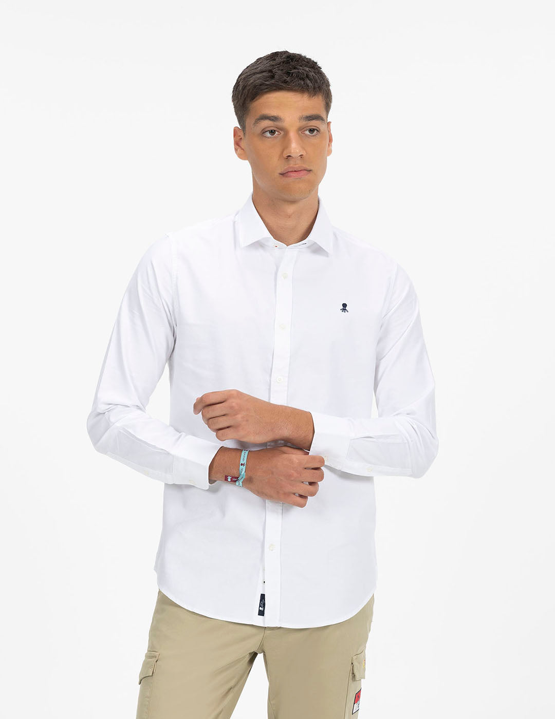 CAMISA BÁSICA OXFORD BLANCO PURO