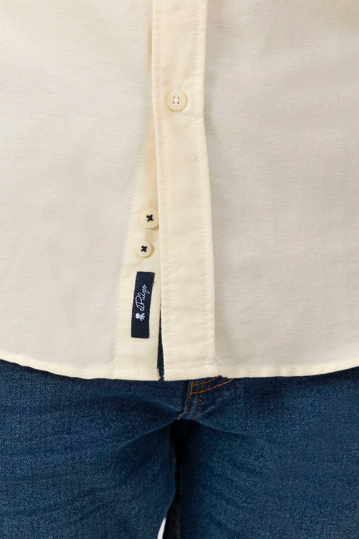 MEDIUM YELLOW OXFORD BUTTON-UP COLLAR SHIRT