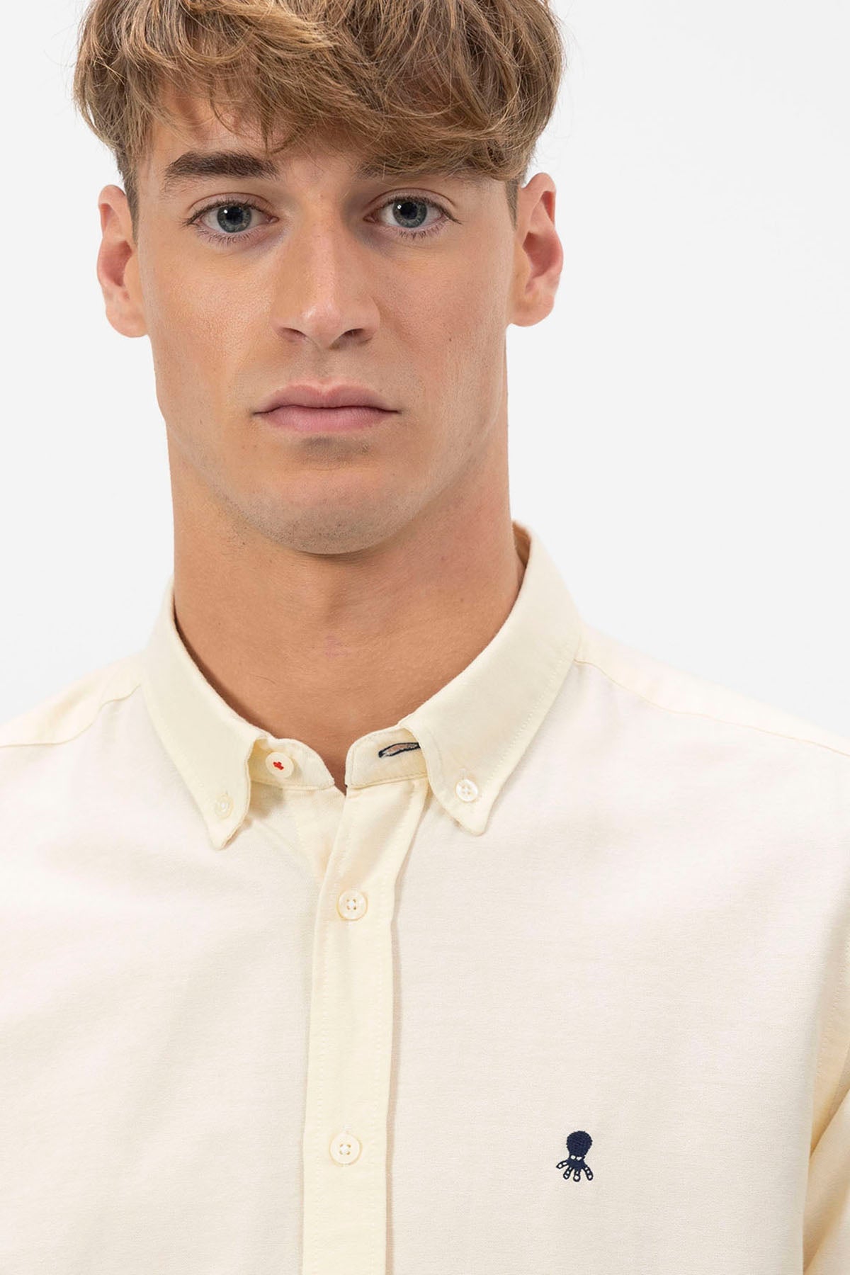 MEDIUM YELLOW OXFORD BUTTON-UP COLLAR SHIRT