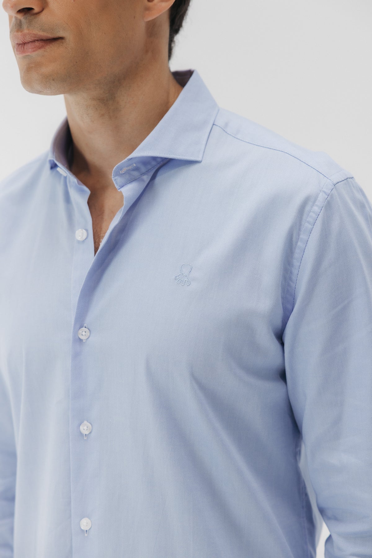 CAMISA VESTIR OXFORD ROYAL AZUL CELESTE