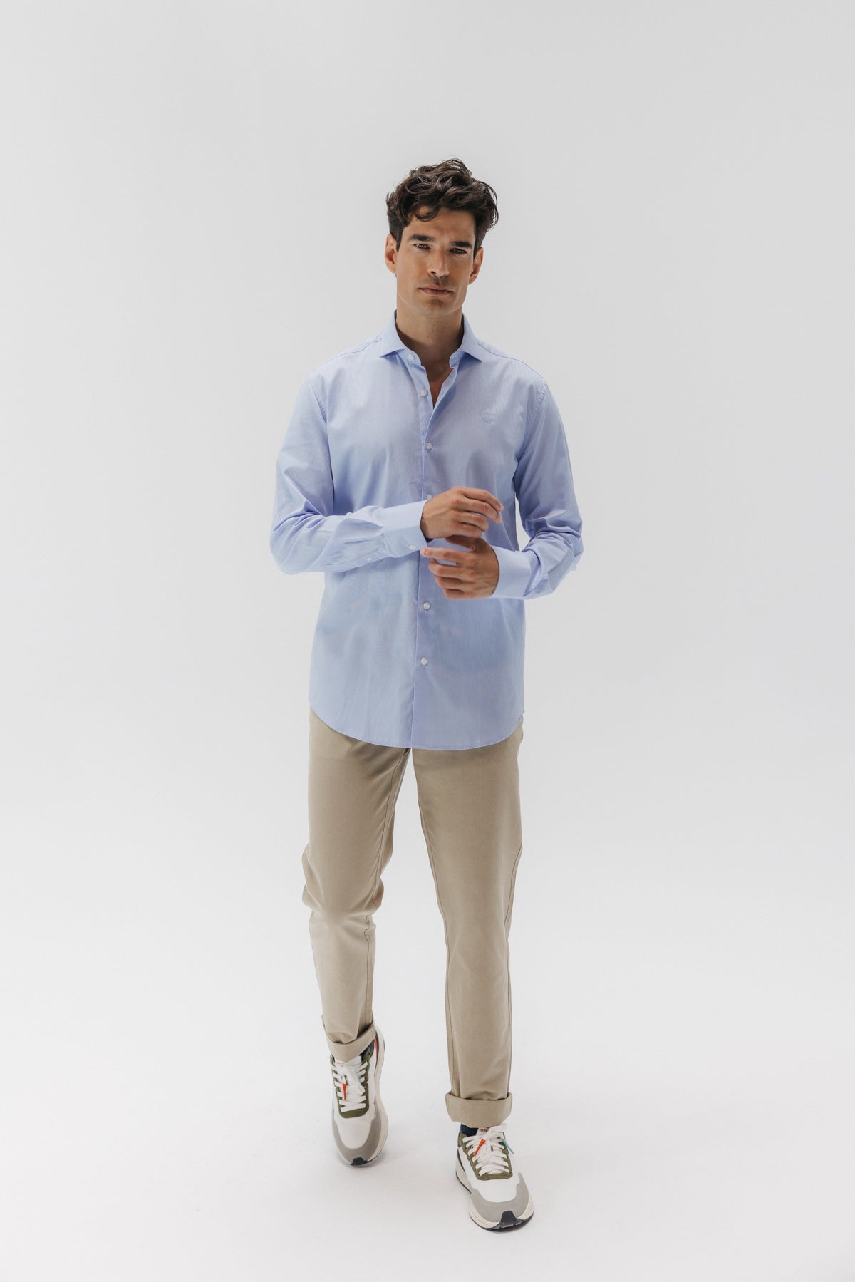 CAMISA VESTIR OXFORD ROYAL AZUL CELESTE