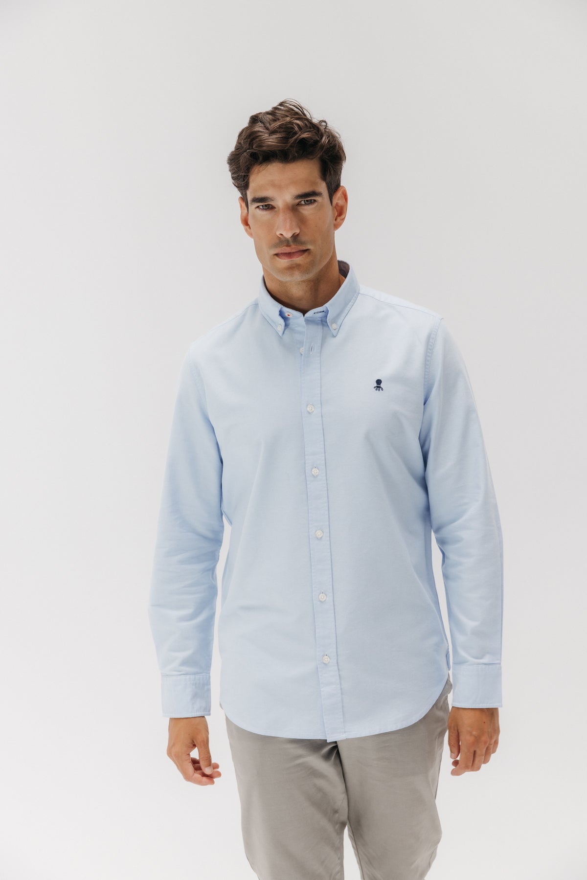 Camisa casual oxford continuidad azul