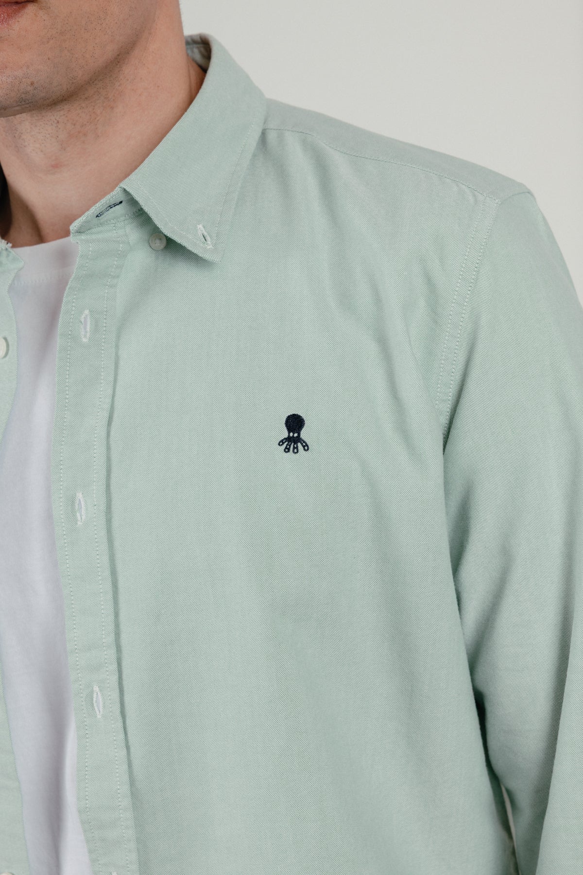 Camisa casual oxford verde campo