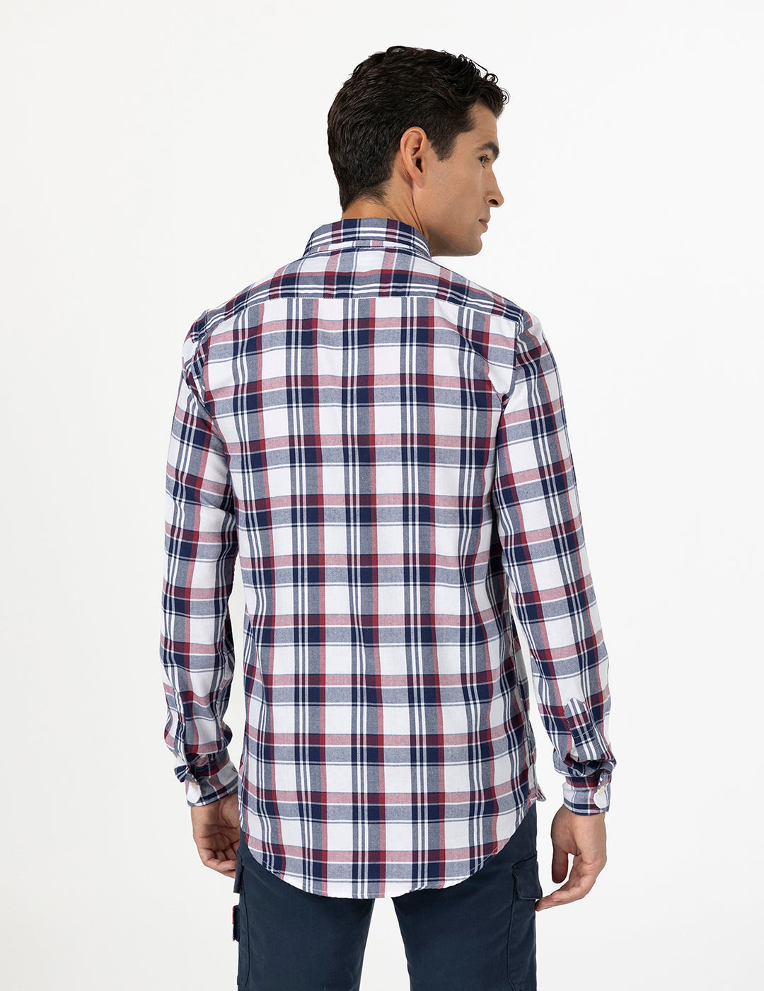 CAMISA DOUBLE HIGH CHECK GROSELLA