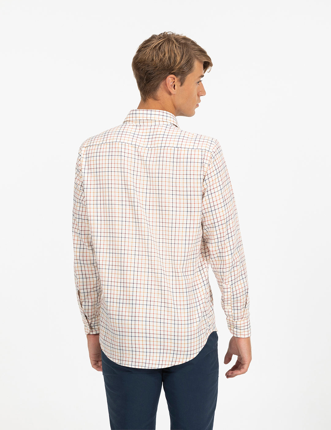 VIYELA MUSTARD COLORED CHECKS SHIRT