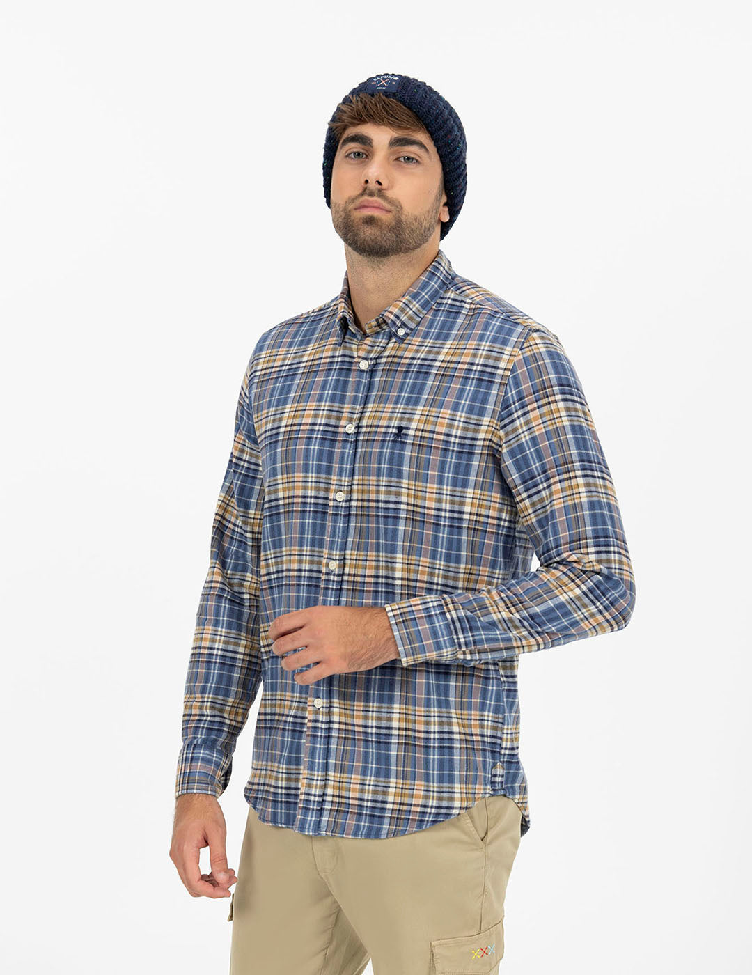 AMUR VIYELA INDIGO CHECK SHIRT