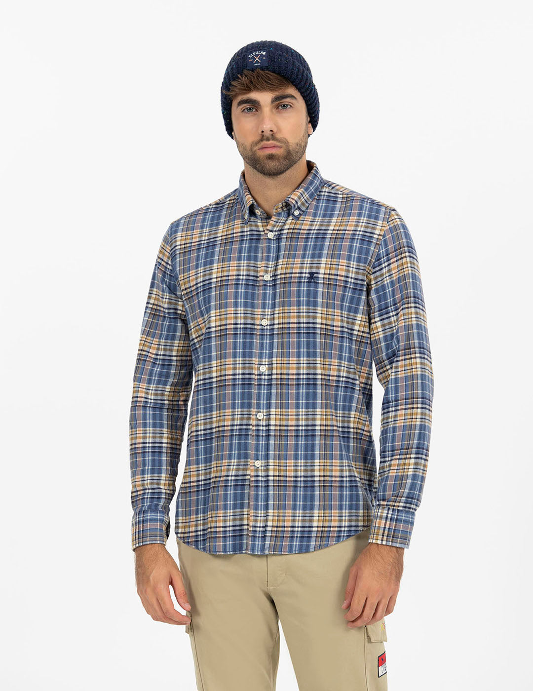 AMUR VIYELA INDIGO CHECK SHIRT